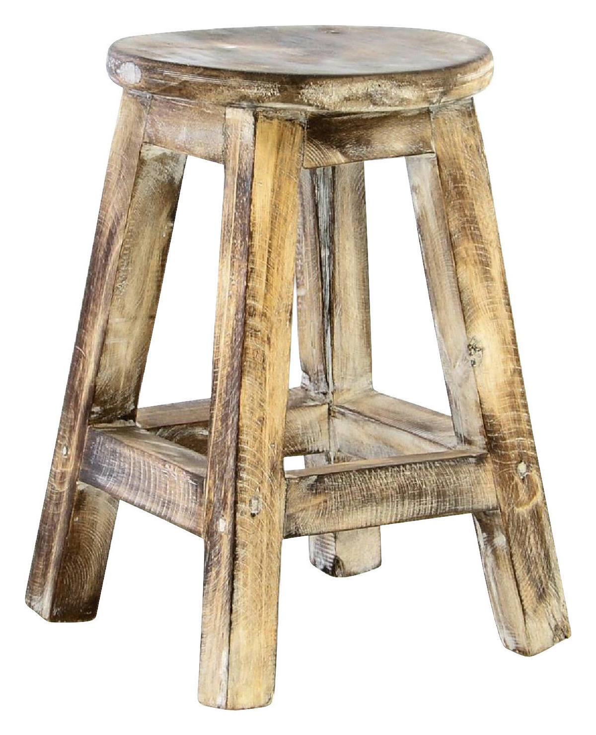 VCM Gartenhocker rustikal Holz H/D: ca. 40x25 cm Gartenhocker - rustikal (25,00/40,00cm) - VCM
