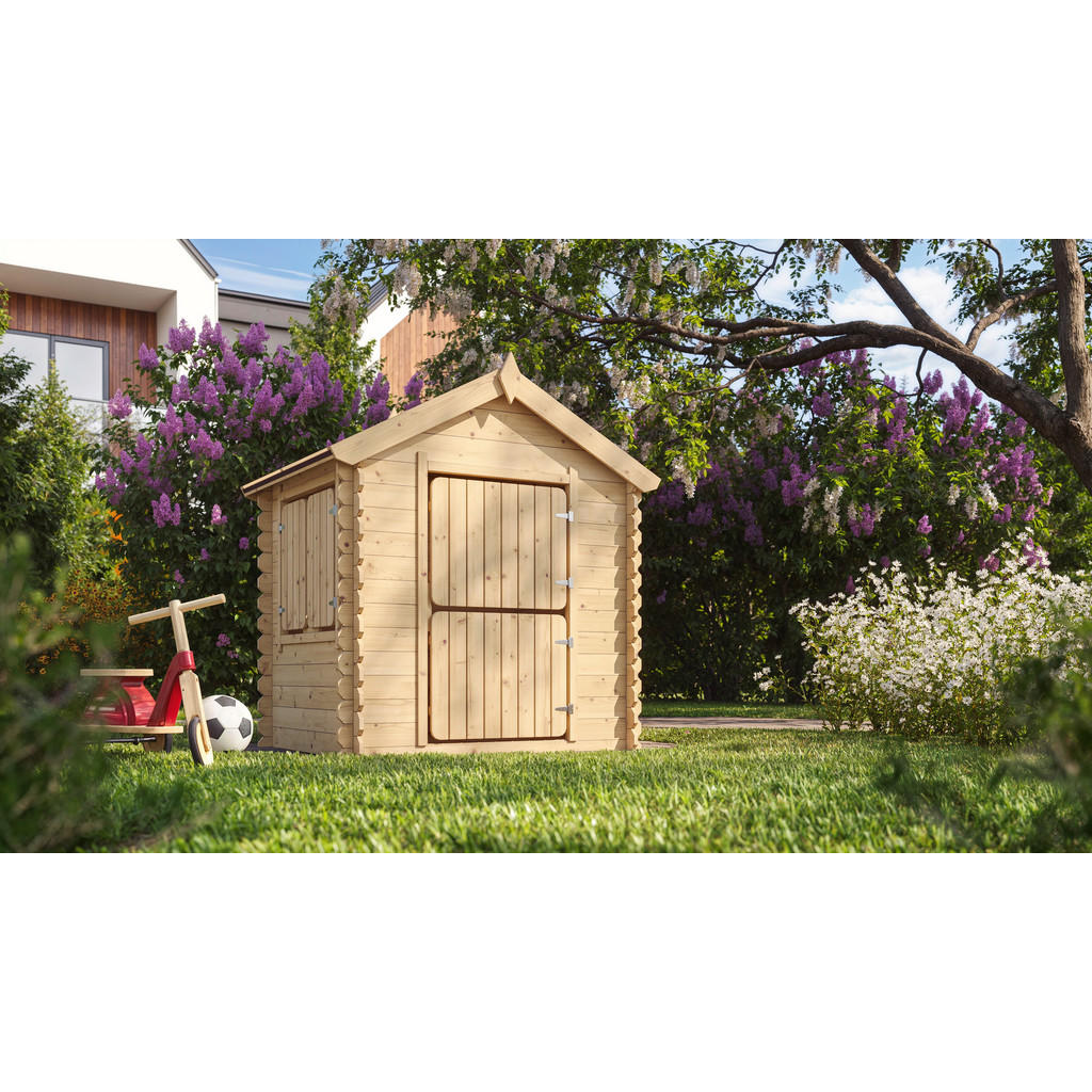 Timbela Kinderspielhaus M516 natur B/H/L... Timbela Kinderspielhaus M516 natur B/H/L...