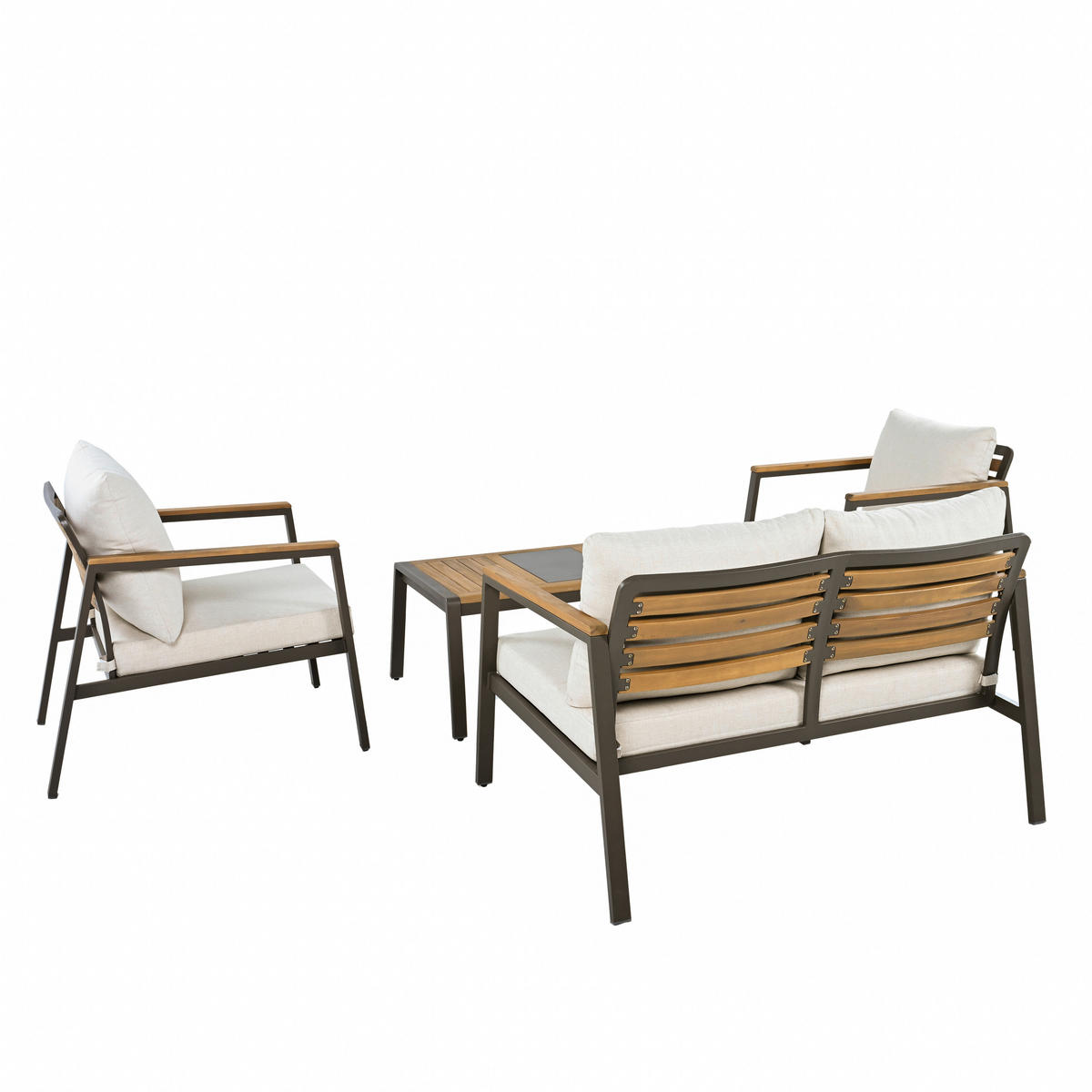 POCOline Gartensitzgruppe Grasse taupe Stahl Grasse - beige/taupe - POCOline