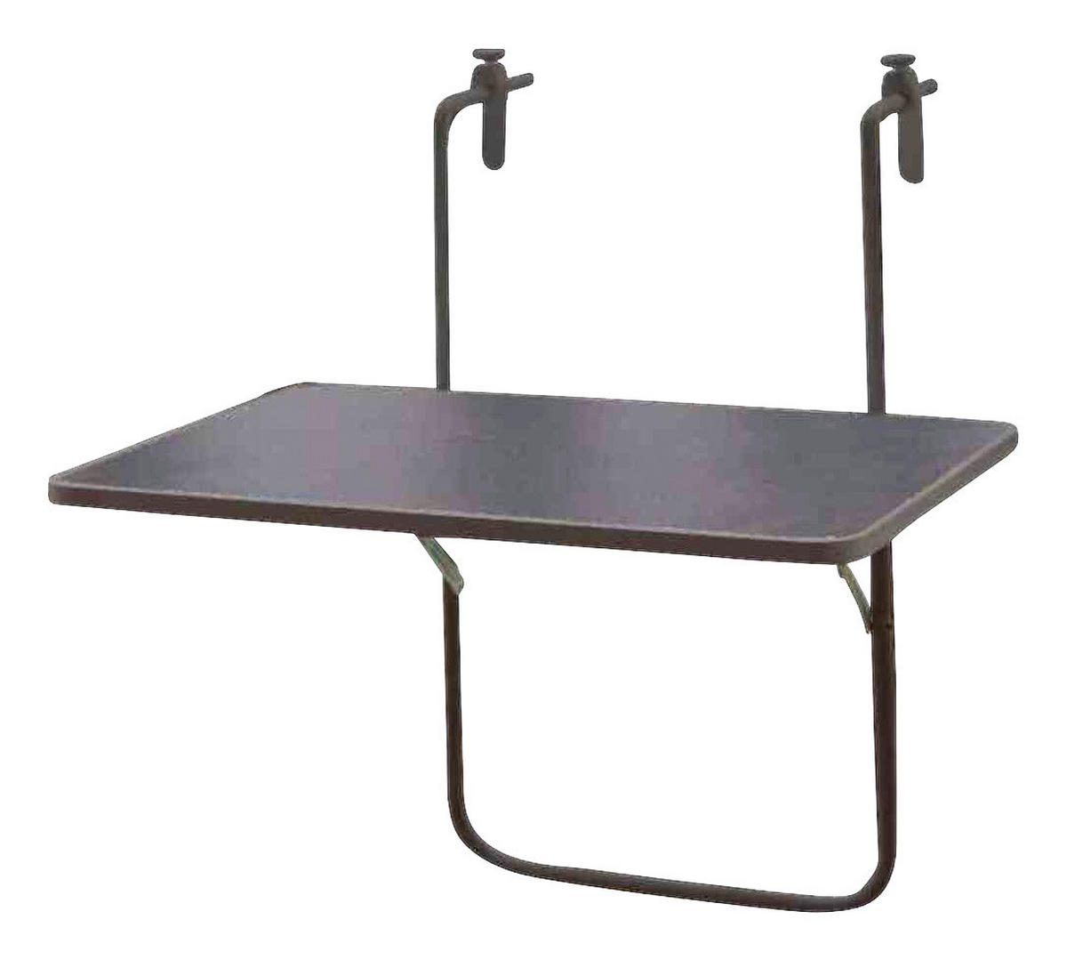 Alco Tisch anthrazit Kunststoff B/H/L: ca. 40x50x60 cm Balkonhängetisch - anthrazit (60,00/40,00/50,00cm) - Alco