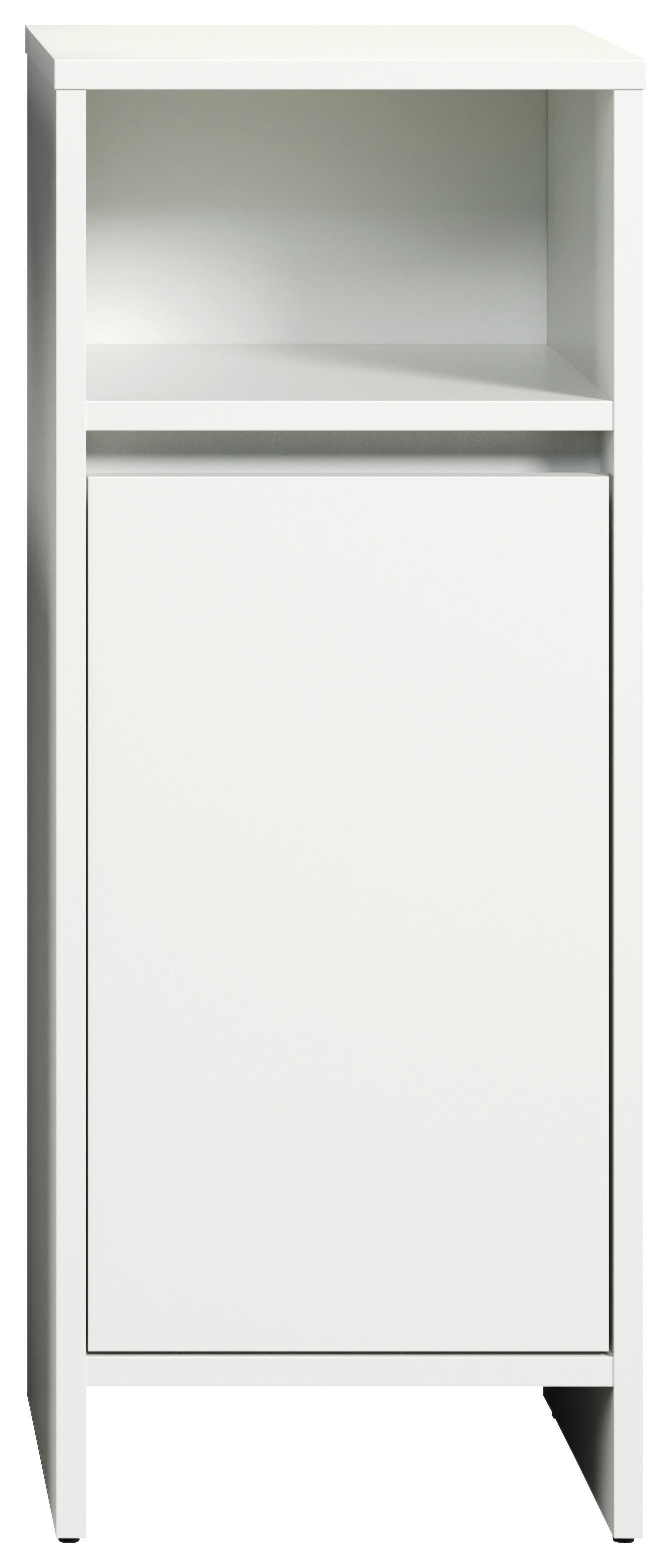 Stauraumelement Basix weiß matt grau B/H/T: ca. 32x81x28 cm Basix - weiß/grau (32,00/81,00/28,00cm) - Trendteam