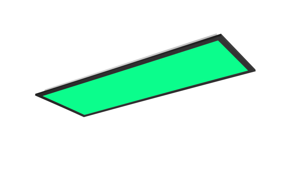 Reality LED-Deckenleuchte Beta R67668032 schwarz Metall B/H/T: ca. 80x5x29,5 cm 1 Brennstellen Beta - schwarz (80,00/5,00/29,50cm) - Reality