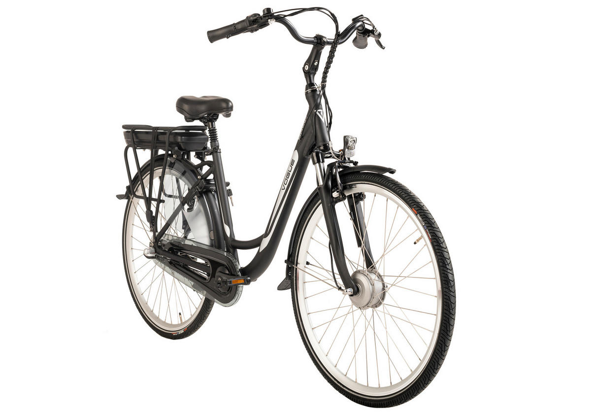 VOGUE BIKE E-Citybike Basic Basic 28 Zoll Rahmenhöhe 48 cm 3 Gänge schwarz schwarz ca. 250 W ca. 28 Zoll Basic - schwarz - VOGUE BIKE