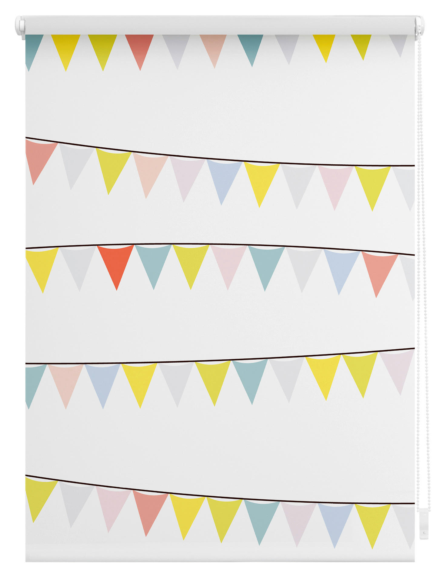 Thumbnail - LICHTBLICK Verdunkelungsrollo Wimpelkette bunt B/L: ca. 45x150 cm