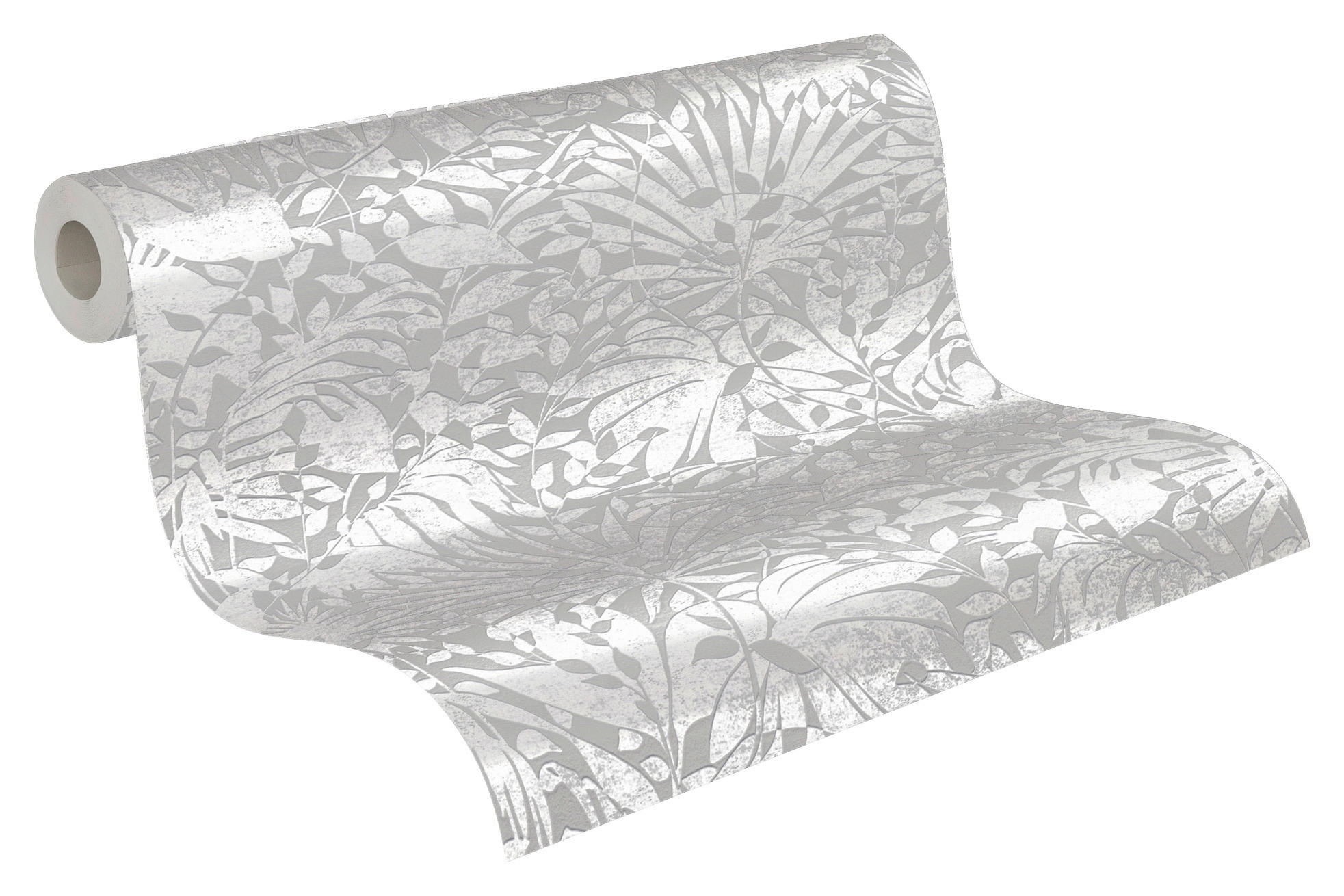 A.S.Création Vliestapete silber grau weiß B/H/D: ca. 53x1005x8,5 cm Vliestapete - weiß/silber (8,50/1005,00cm) - A.S.Creation