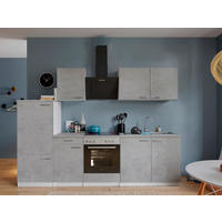 Respekta Küchenblock Malia Beton Optik B/H/T: ca. 270x200x60 cm Malia - Beton/weiß (270,00/200,00/60,00cm) - Respekta