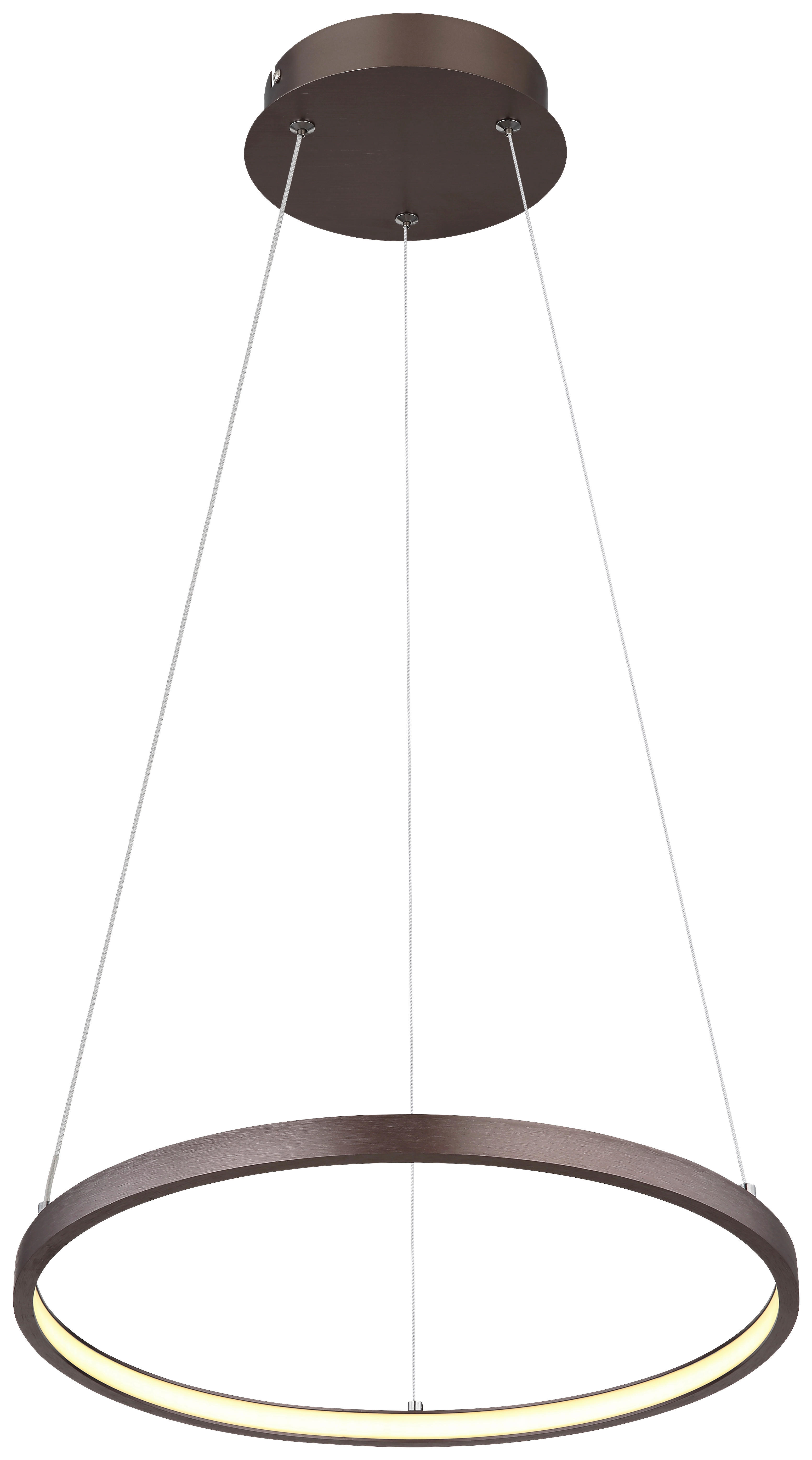 GLOBO LED-Pendelleuchte 67192-19BR kaffee Metall Kunststoff H/D: ca. 120x38,5 cm