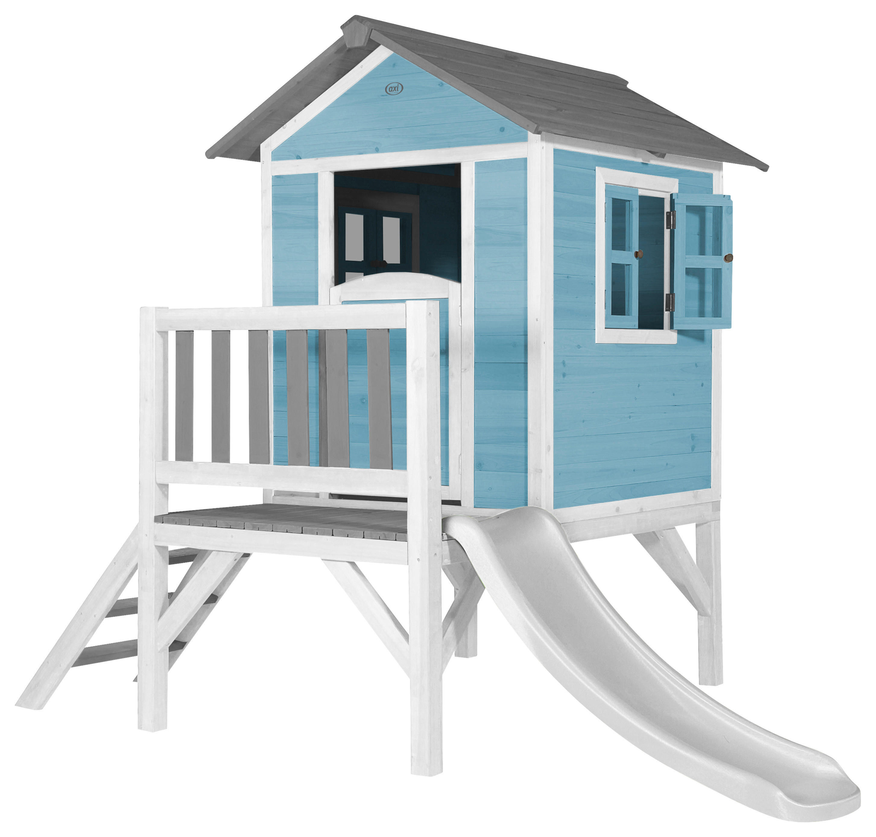 AXI Spielhaus Lodge XL blau B/H/L: ca. 240x189x167 cm
