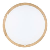 SPOT Light Deckenleuchte 4754274 Eiche weiß Chrom Echtholz Glas Metall H/D: ca. 10x45 cm Frida - Eiche/weiß (45,00/10,00cm) - SPOT Light