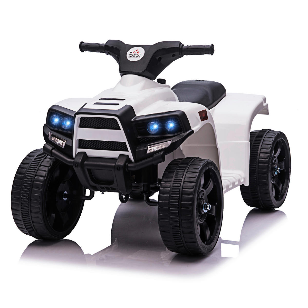 HOMCOM Kinder-Elektroquad schwarz B/H/L: ca. 65x43x40 cm Kinder-Elektroquad - weiß/schwarz (40,00/65,00/43,00cm) - HOMCOM