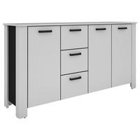 Sideboard FARO weiß schwarz B/H/T: ca. 160x84x40 cm FARO - weiß/schwarz (160,00/84,00/40,00cm) - byLIVING
