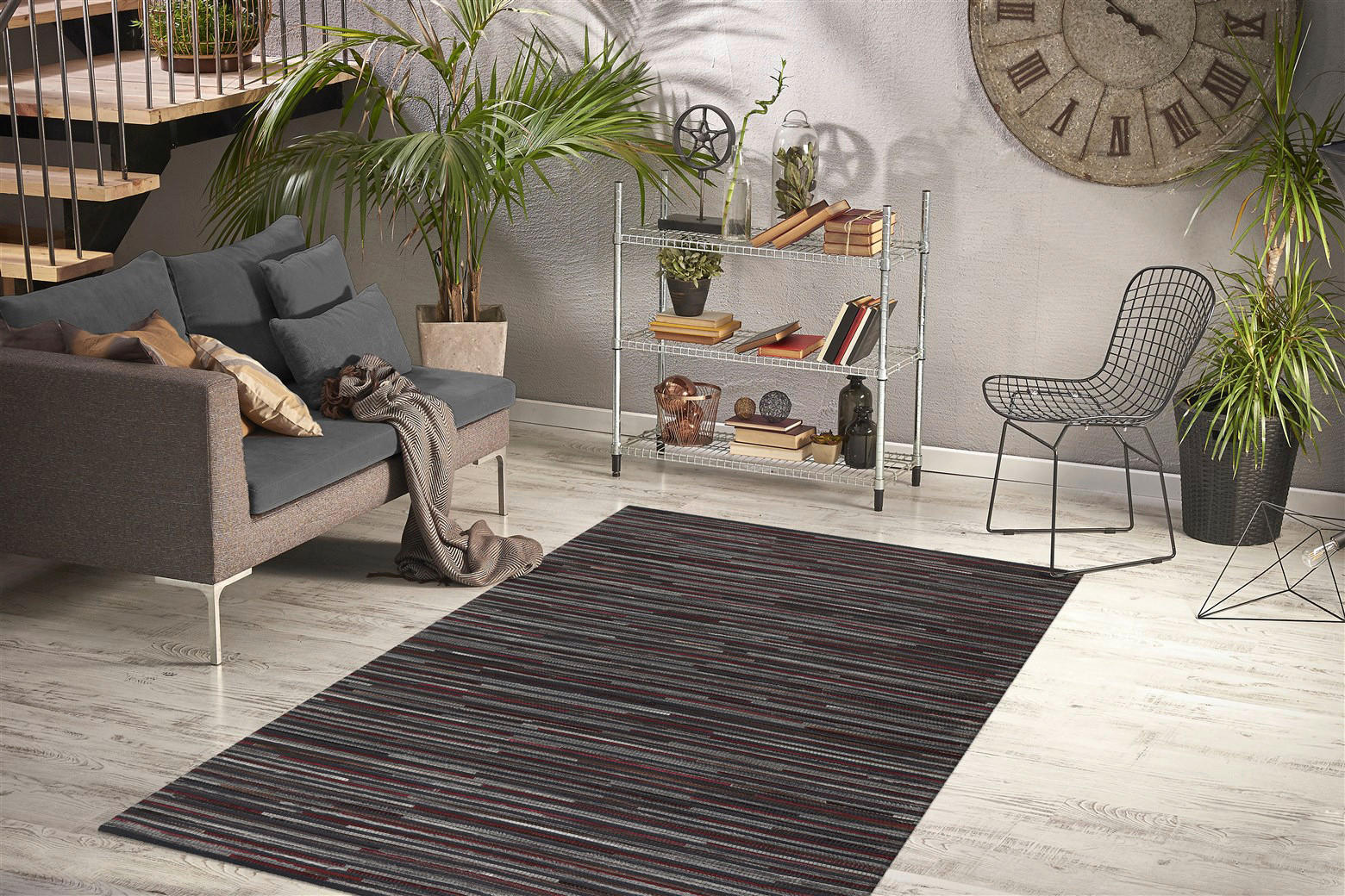 Arte Espina Kurzflorteppich Wild 8023 anthrazit B/L: ca. 120x180 cm Wild 8023 - anthrazit (120,00/180,00cm) - Arte Espina