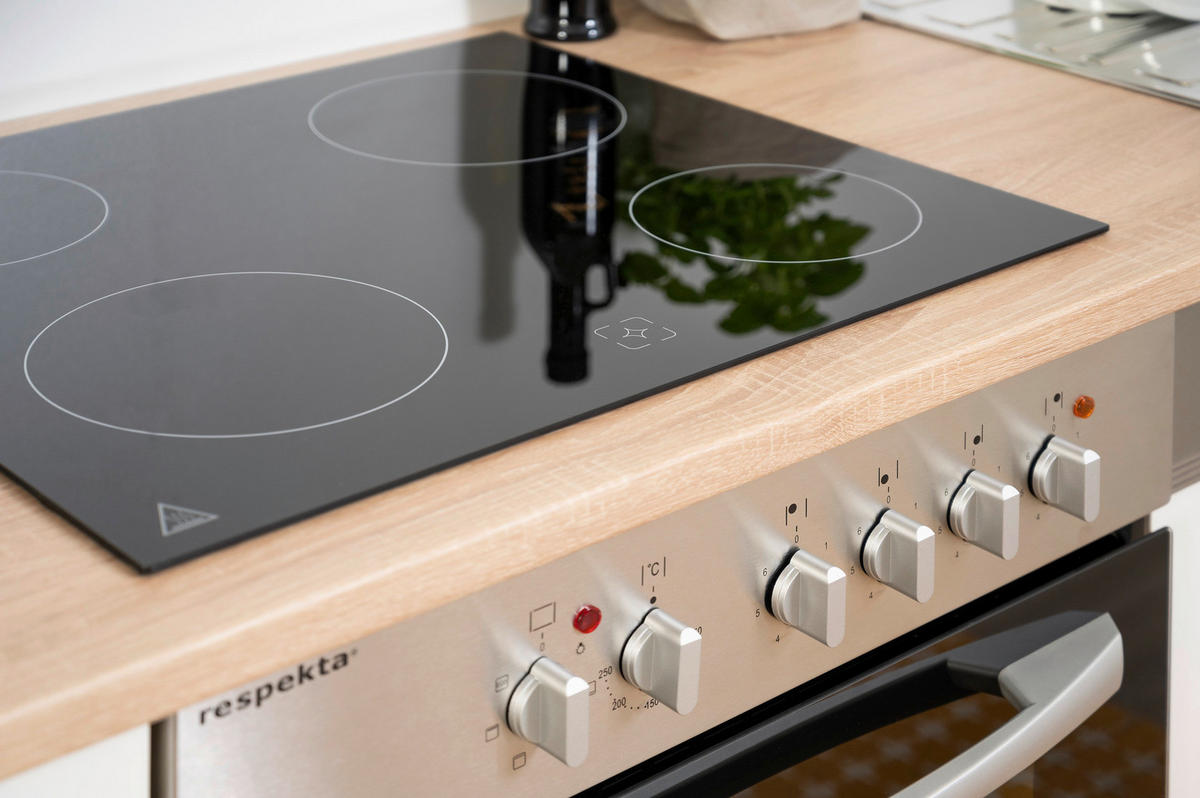 Respekta Küchenblock Economy grau B/H/T: ca. 310x200x60 cm Economy - Eiche/grau (310,00/200,00/60,00cm) - Respekta