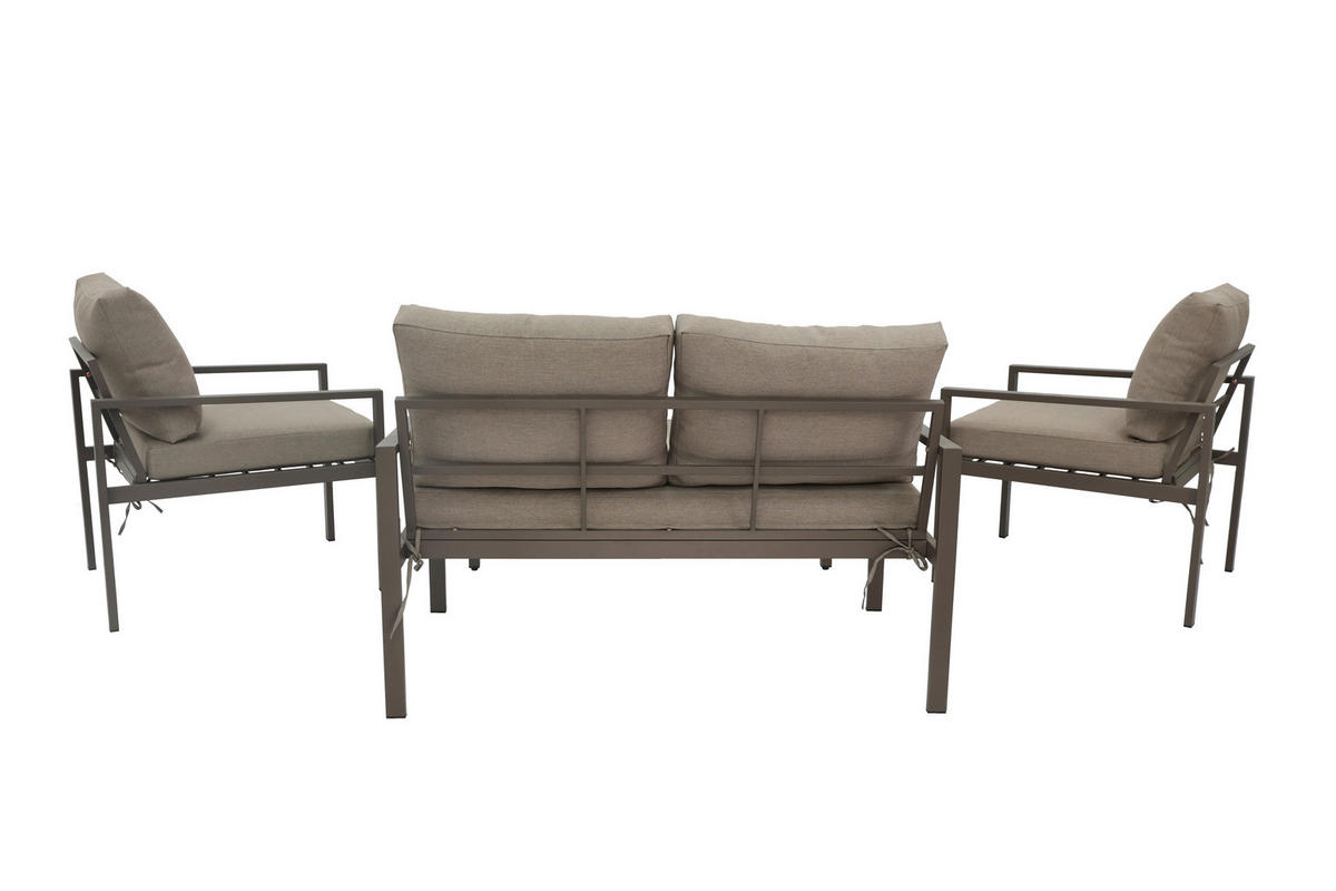 POCOline Gartensitzgruppe Toulouse braun Stahl Toulouse - braun/beige - POCOline