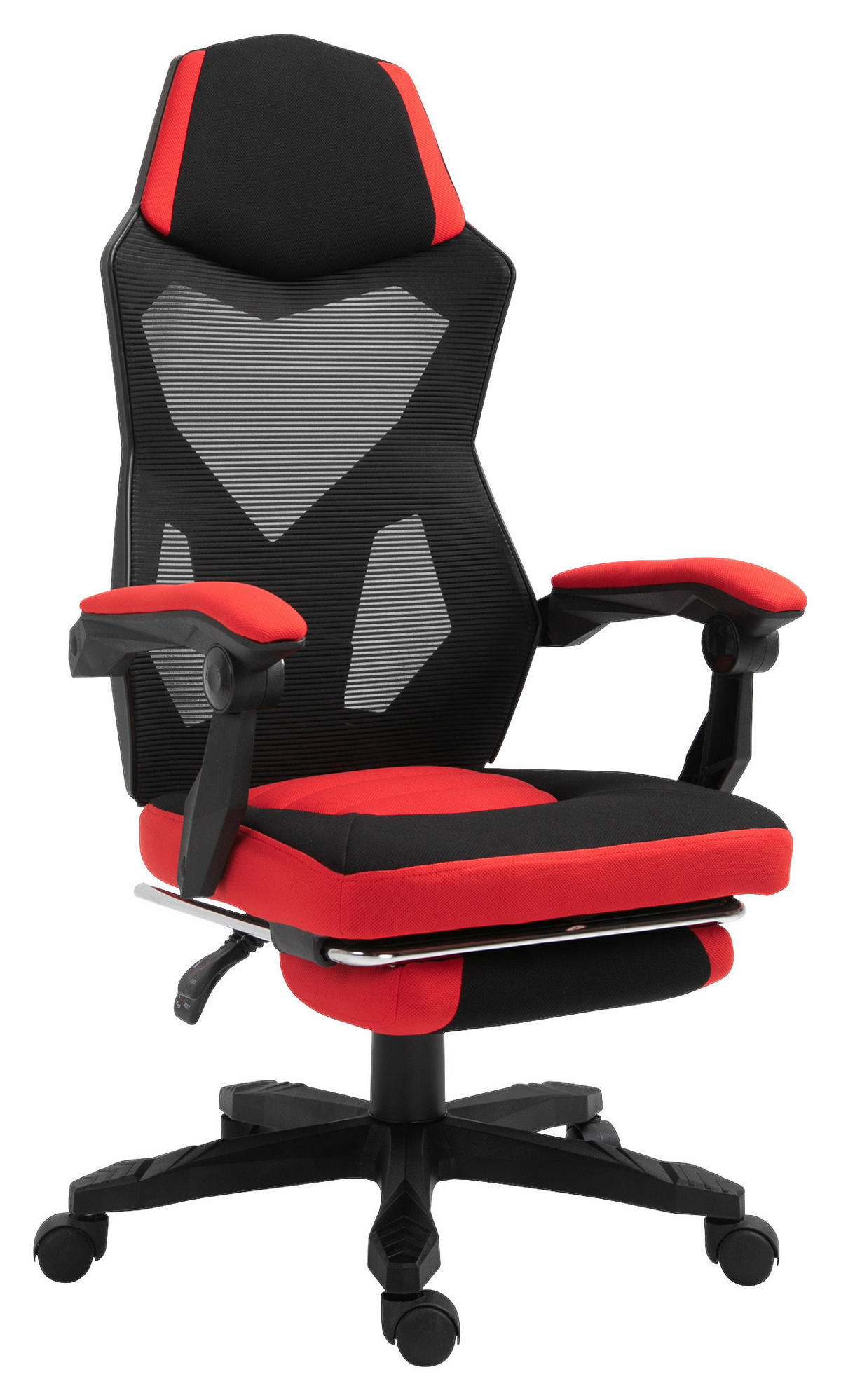Drehstuhl 921-233 schwarz rot 921-233 - rot/schwarz (58,00/72,00cm) - Vinsetto