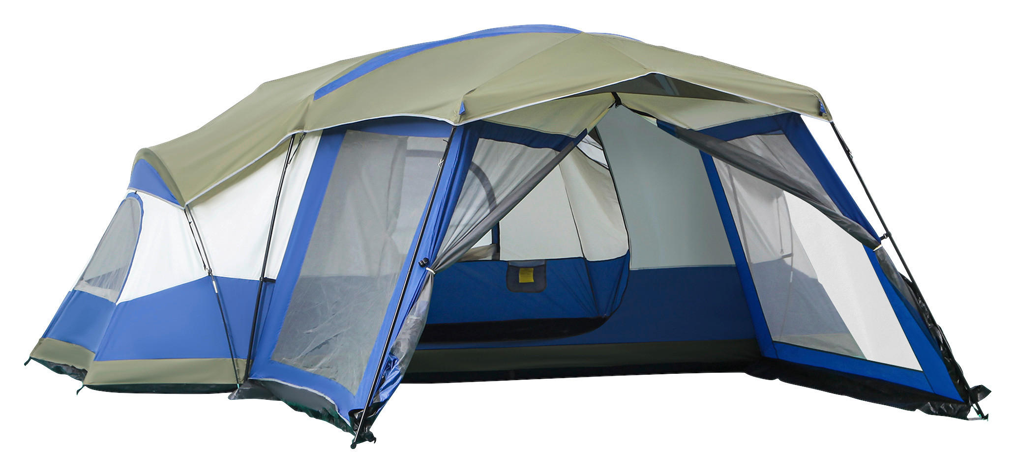 Outsunny Zelt grau Edelstahl B/H/L: ca. 487x518x237 cm Zelt - blau/grün (237,00/487,00/518,00cm) - Outsunny