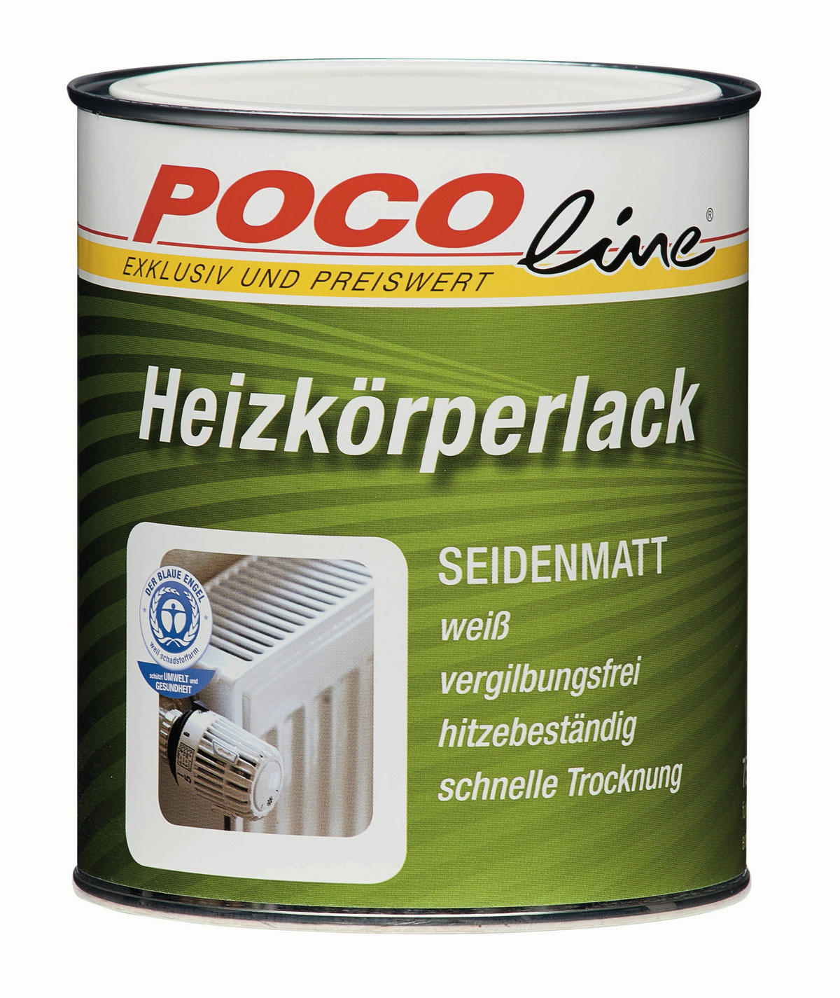 POCOline Acryl Heizkörperlack weiß seidenmatt ca. 0,75 l Heizkörperlack_Acryl 750ml - weiß (750ml) - POCOline