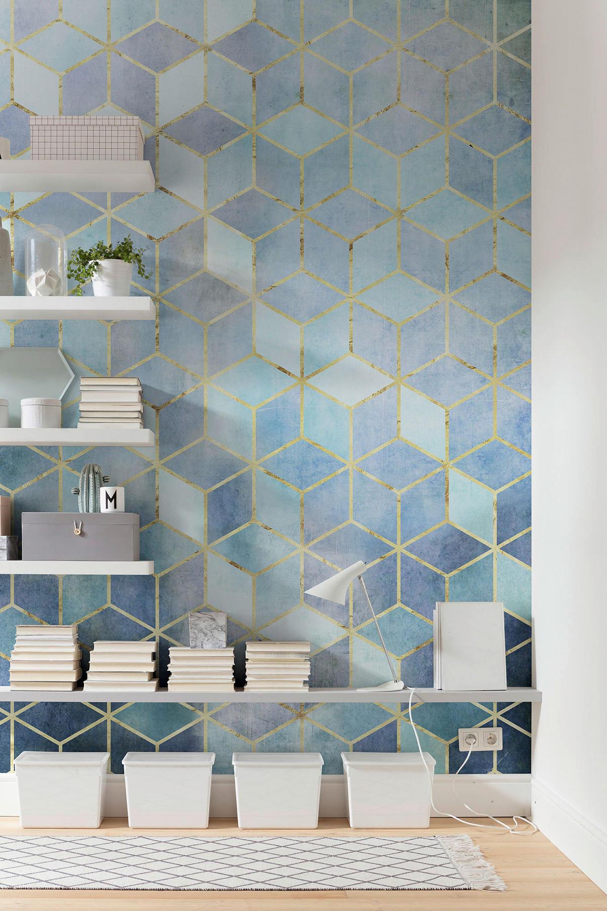 Komar Fototapete Mosaik Azzuro B/L: ca. 200x250 cm Mosaik Azzuro - (200,00/250,00cm) - Komar