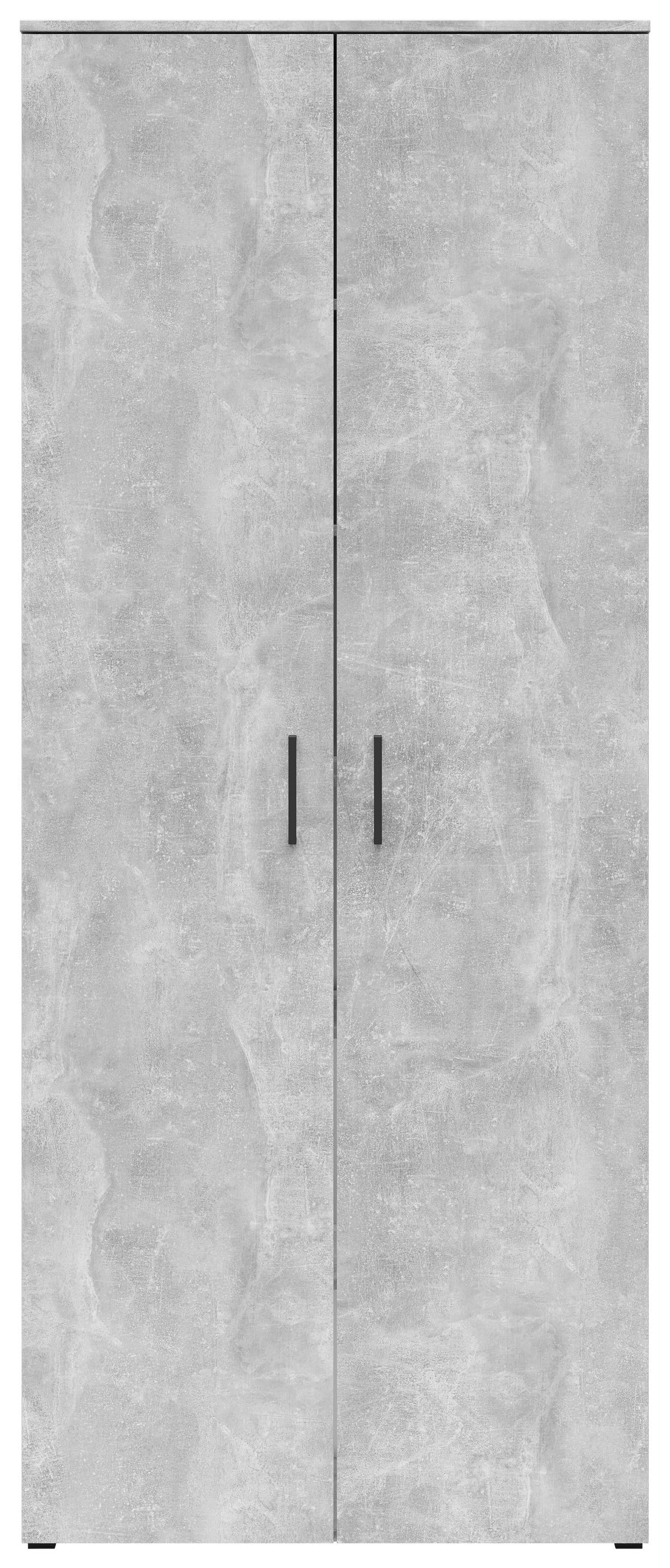 Schrank Multi-Stauraum Typ 37 Beton Optik B/H/T: ca. 80x195x40 cm Multi-Stauraum Typ 37 - Beton (80,00/195,00/40,00cm)
