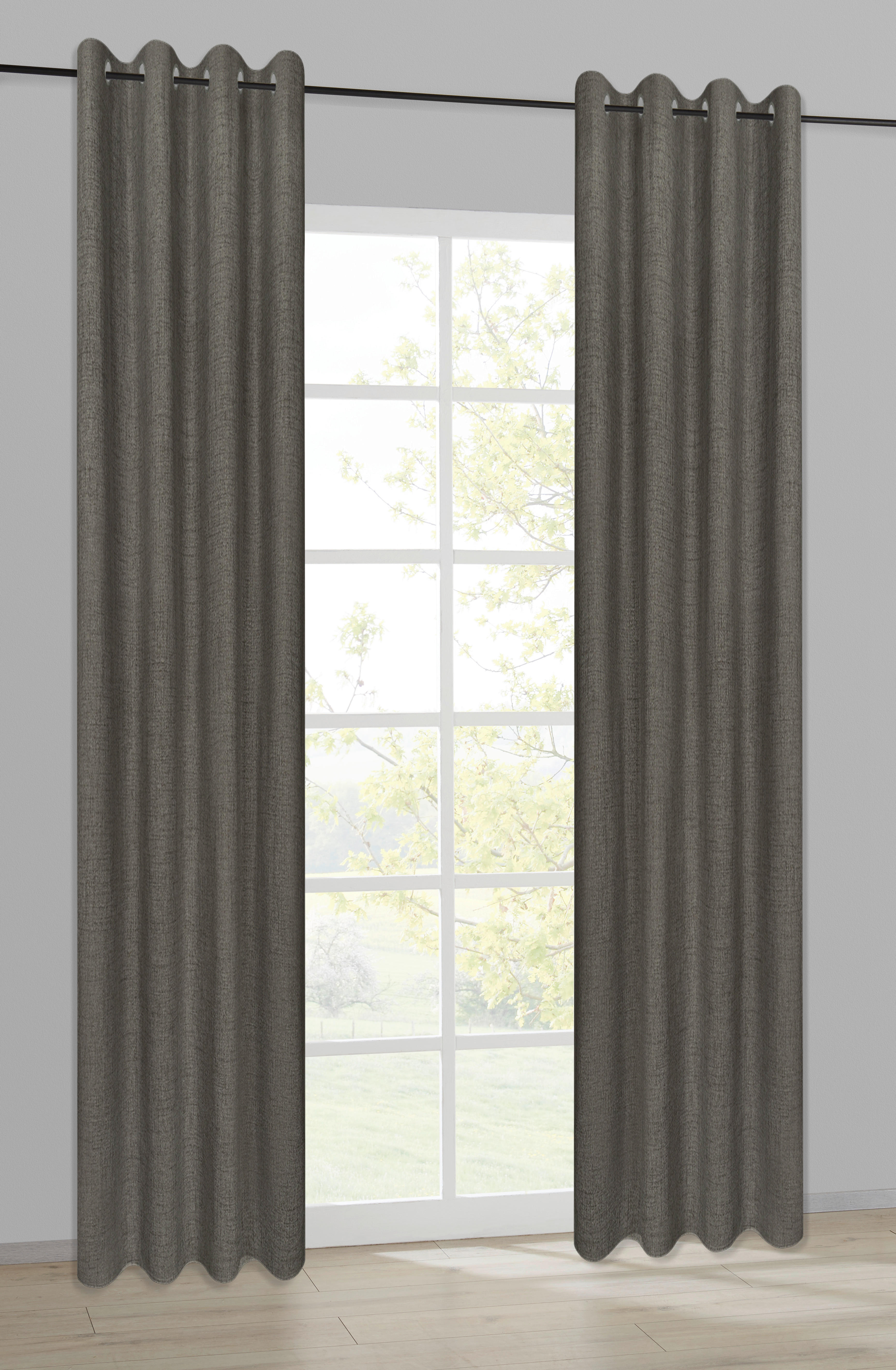 Verdunklungsvorhang taupe B/L: ca. 140x245 cm Ösenvorhang_Blackout - taupe (140,00/245,00cm) - Happy Home