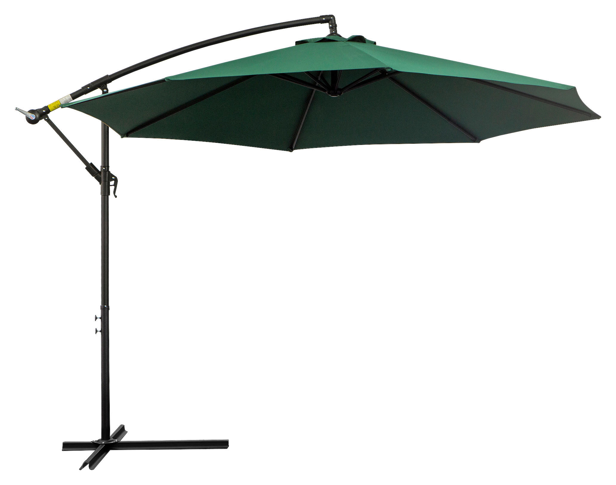 Outsunny Ampelschirm grün Stahl H/D: ca. 245x295 cm Ampelschirm - grün (295,00/245,00cm) - Outsunny