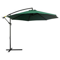 Outsunny Ampelschirm grün Stahl H/D: ca. 245x295 cm Ampelschirm - grün (295,00/245,00cm) - Outsunny