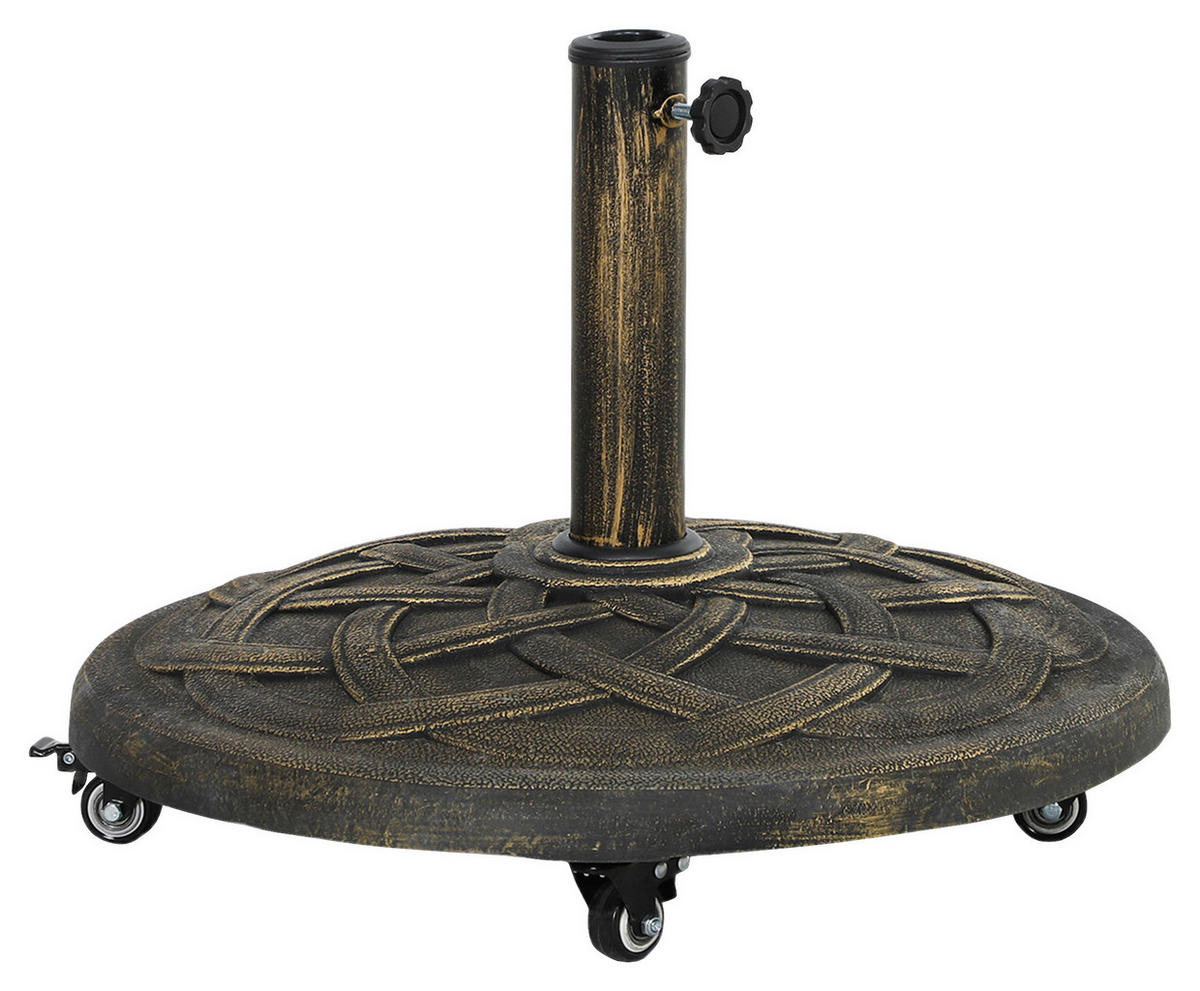 Outsunny Schirmständer bronze Metall B/H/L: ca. 54,5x40,5x54,5 cm Schirmständer - bronze (54,50/54,50/40,50cm) - Outsunny