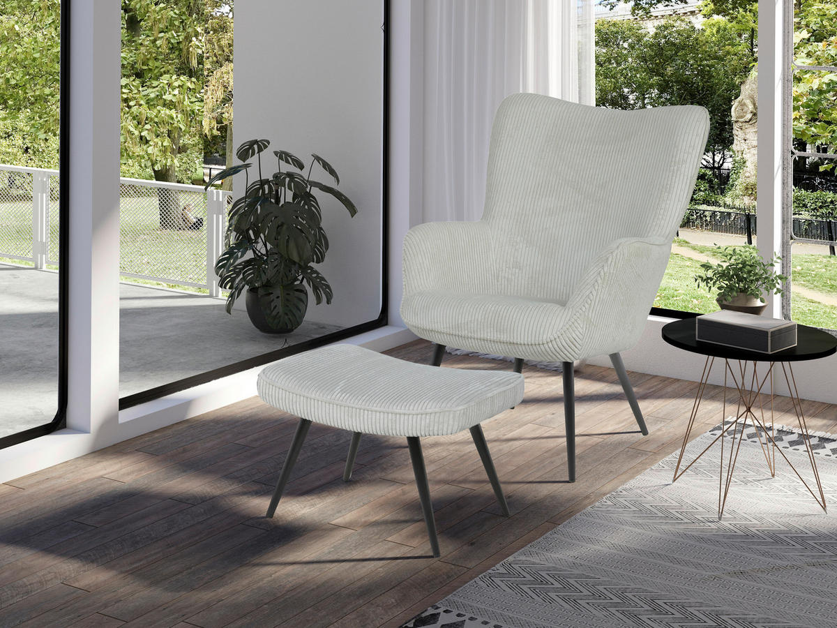 byLIVING Hocker UTA weiß B/H/T: ca. 72x97x80 cm UTA - weiß (72,00/97,00/80,00cm) - byLIVING