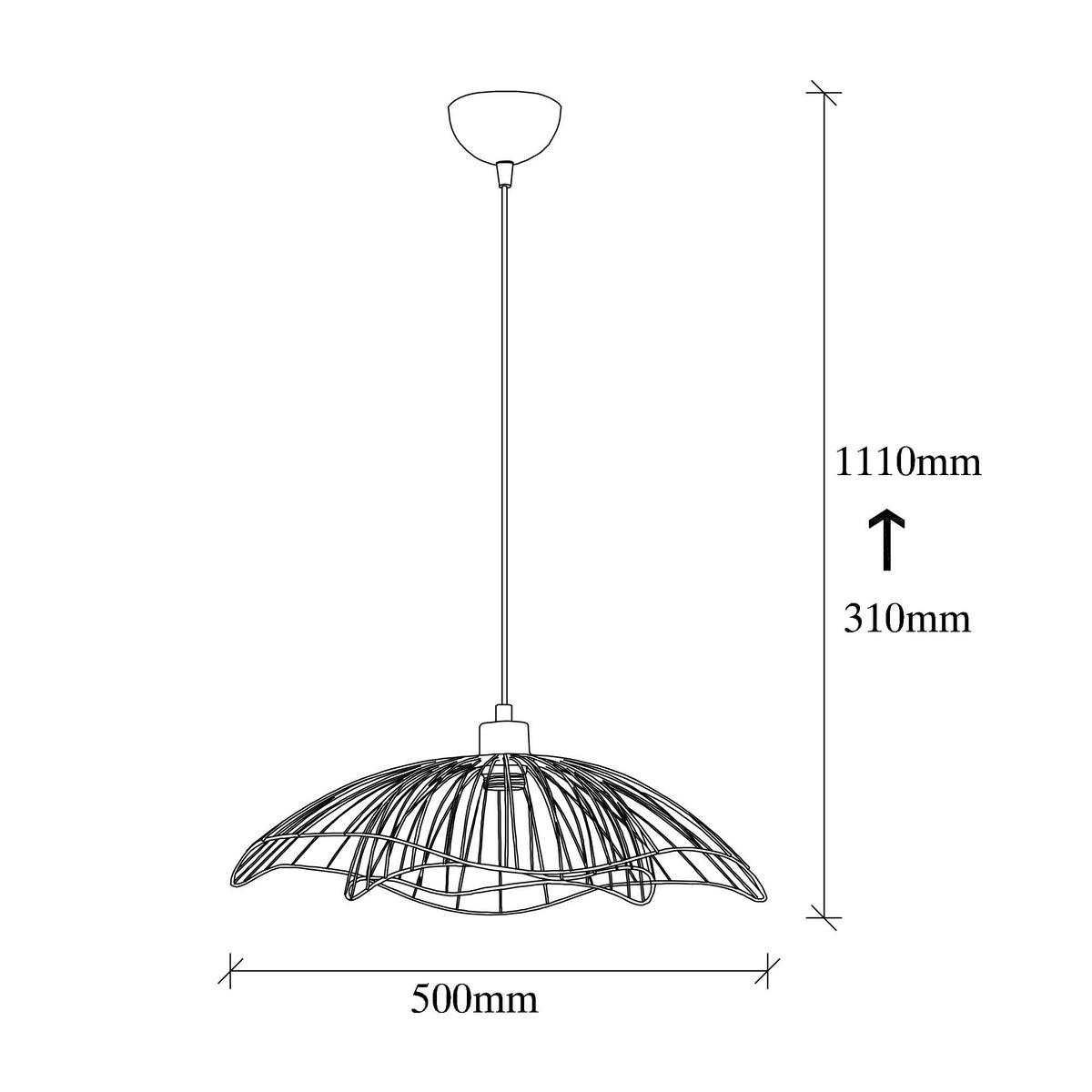 Opviq Pendelleuchte Farac-6380 schwarz B/H/T/L/D: ca. 50x111x50x50x50 cm E27 1 Brennstellen Farac - schwarz (50,00/50,00/111,00cm) - Opviq