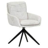 Drehstuhl Olmo weiß Kord B/H/T: ca. 60x89x69 cm Olmo - weiß/schwarz (60,00/89,00/69,00cm)