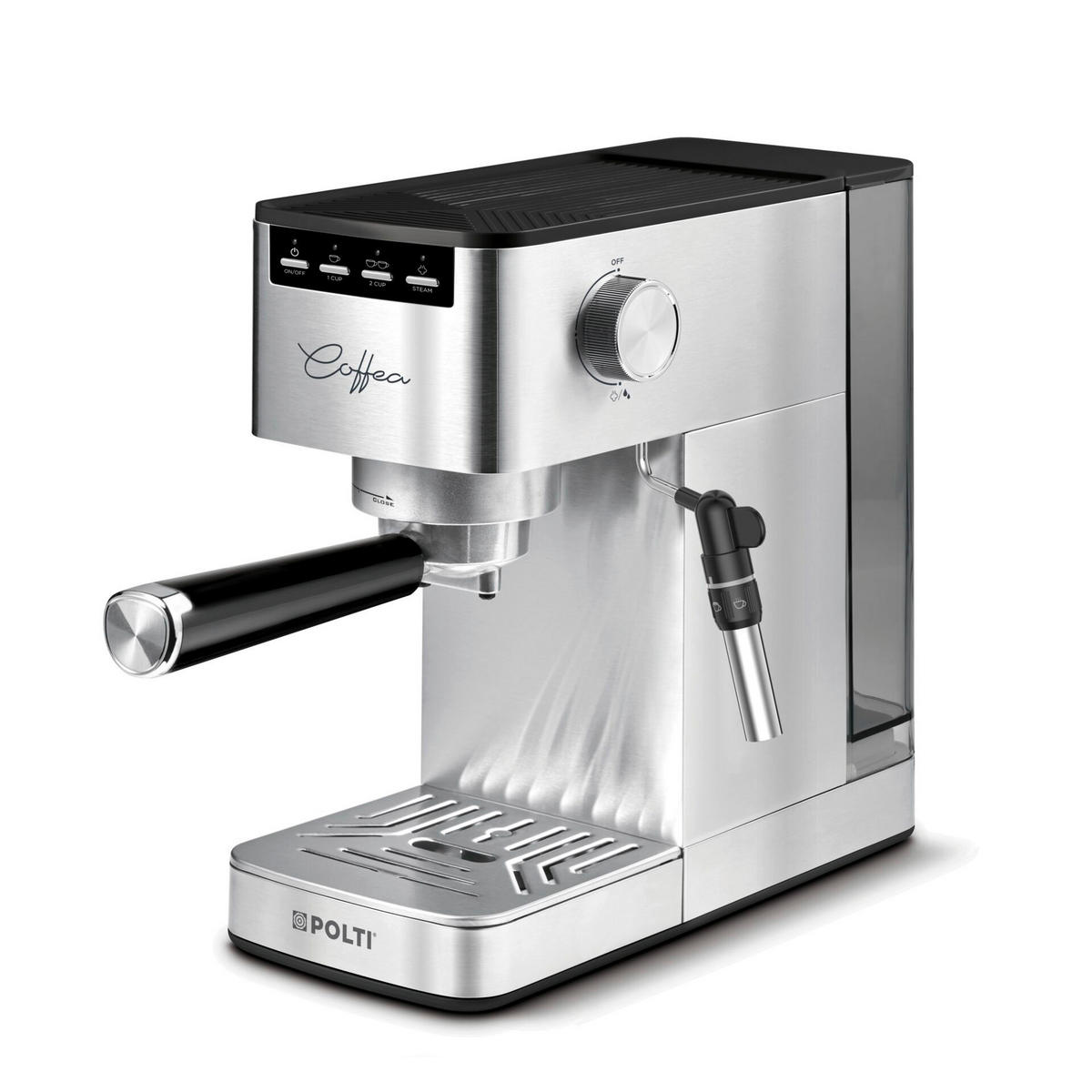 Polti Polti Espresso- und Cappuccinomaschine P10S silber Stahl B/H/T: ca. 13x30,5x30,5 cm COFFEA - silber (13,00/30,50/30,50cm) - Polti