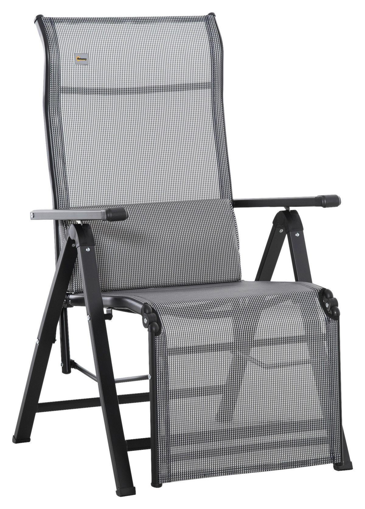 Outsunny Sonnenliege grau Mesh B/H/L: ca. 65x111x70 cm Sonnenliege - grau (70,00/65,00/111,00cm) - Outsunny