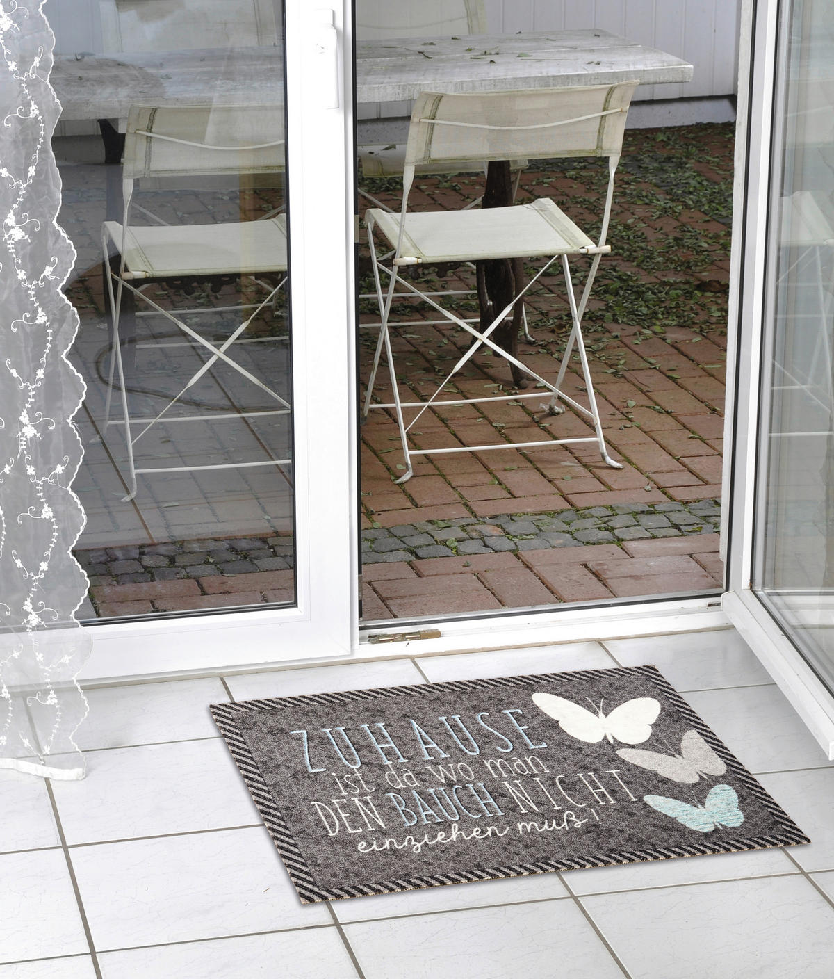 Fußmatte Velvet dunkelgrau B/L: ca. 40x60 cm Velvet - dunkelgrau (40,00/60,00cm)