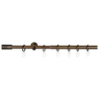 Gardinenstange bronze Aluminium ausziehbar von ca. 120 bis 210 cm 1.0 Läufe Gardinenstange_Rillcube - bronze