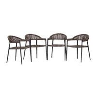 Acamp Gartensessel-Set Brooklyn grau Aluminium B/H/T: ca. 56x78x58 cm Brooklyn - grau (56,00/78,00/58,00cm) - Acamp