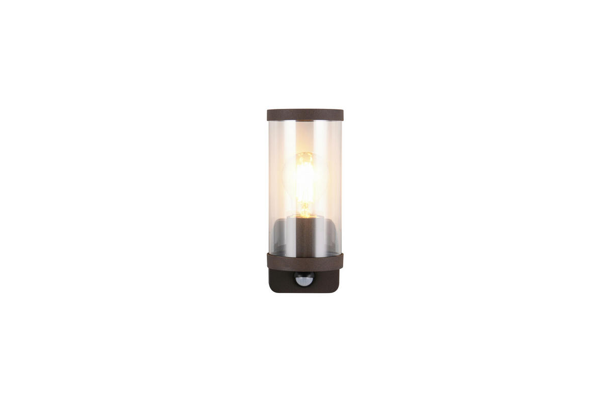 Reality Wandleuchte Bonito R21599124 transparent rostfarbig Kunststoff Metall B/H/T: ca. 9,5x23x12 cm E27 1 Brennstellen Bonito - rostfarbig/transparent (9,50/23,00/12,00cm) - Reality