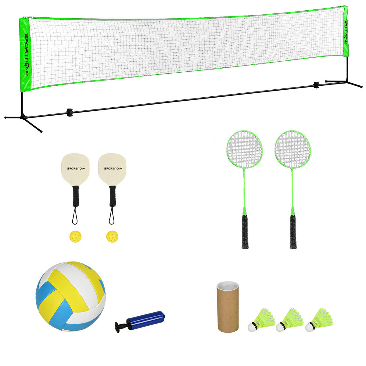 SPORTNOW Badminton-Set bunt Polyethylen B/H/L: ca. 103x155x510 cm Badminton-Set - bunt (510,00/103,00/155,00cm) - SPORTNOW