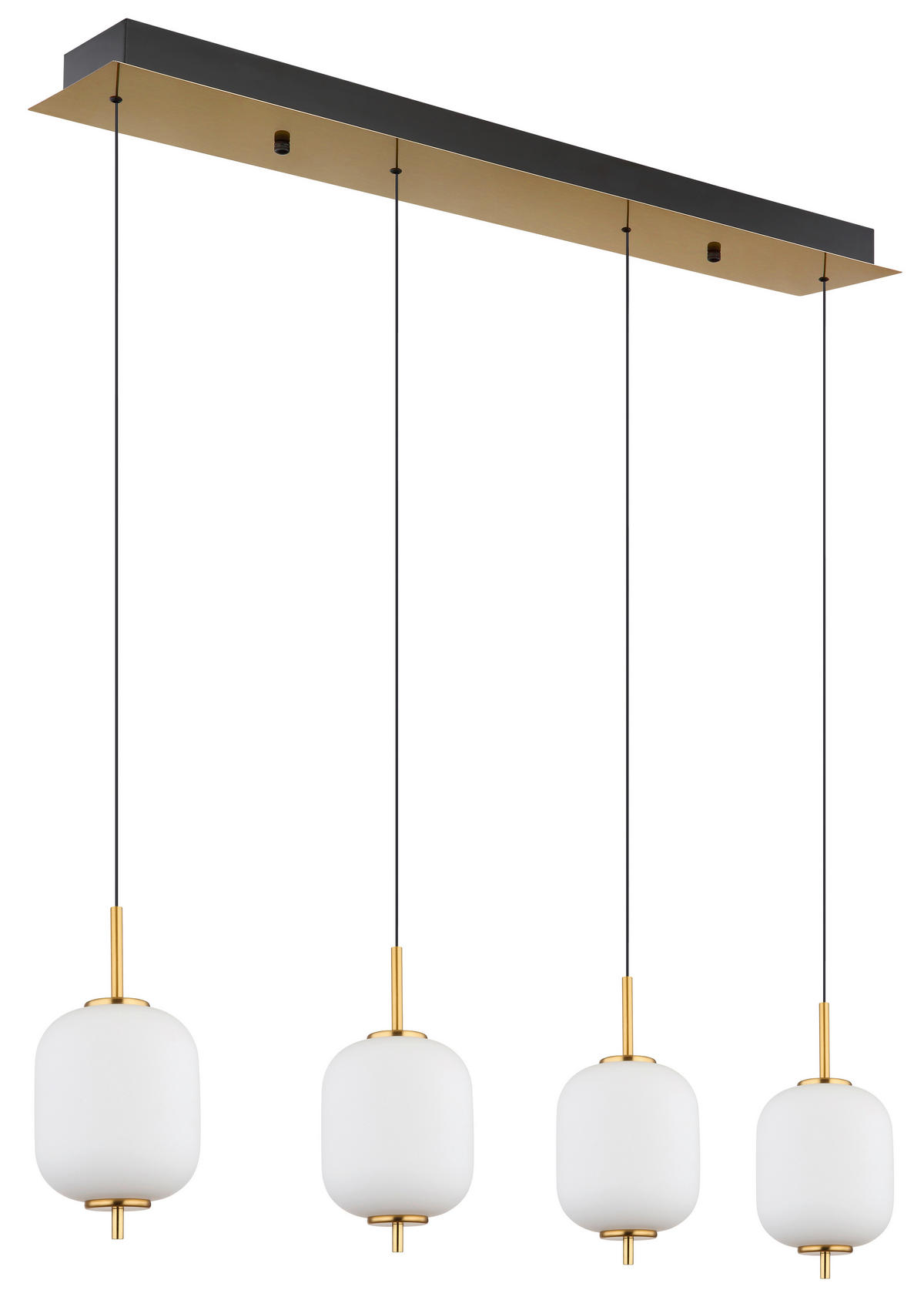 GLOBO Pendelleuchte messing Glas Metall B/H/T: ca. 13,5x150x80 cm 1.0 Brennstellen 15217-4 - messing (13,50/150,00/80,00cm) - GLOBO