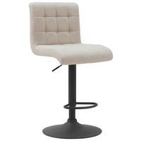 Barhocker Erika beige Microfaser Webstoff B/T: ca. 47x57 cm Erika - beige/schwarz (47,00/57,00cm)