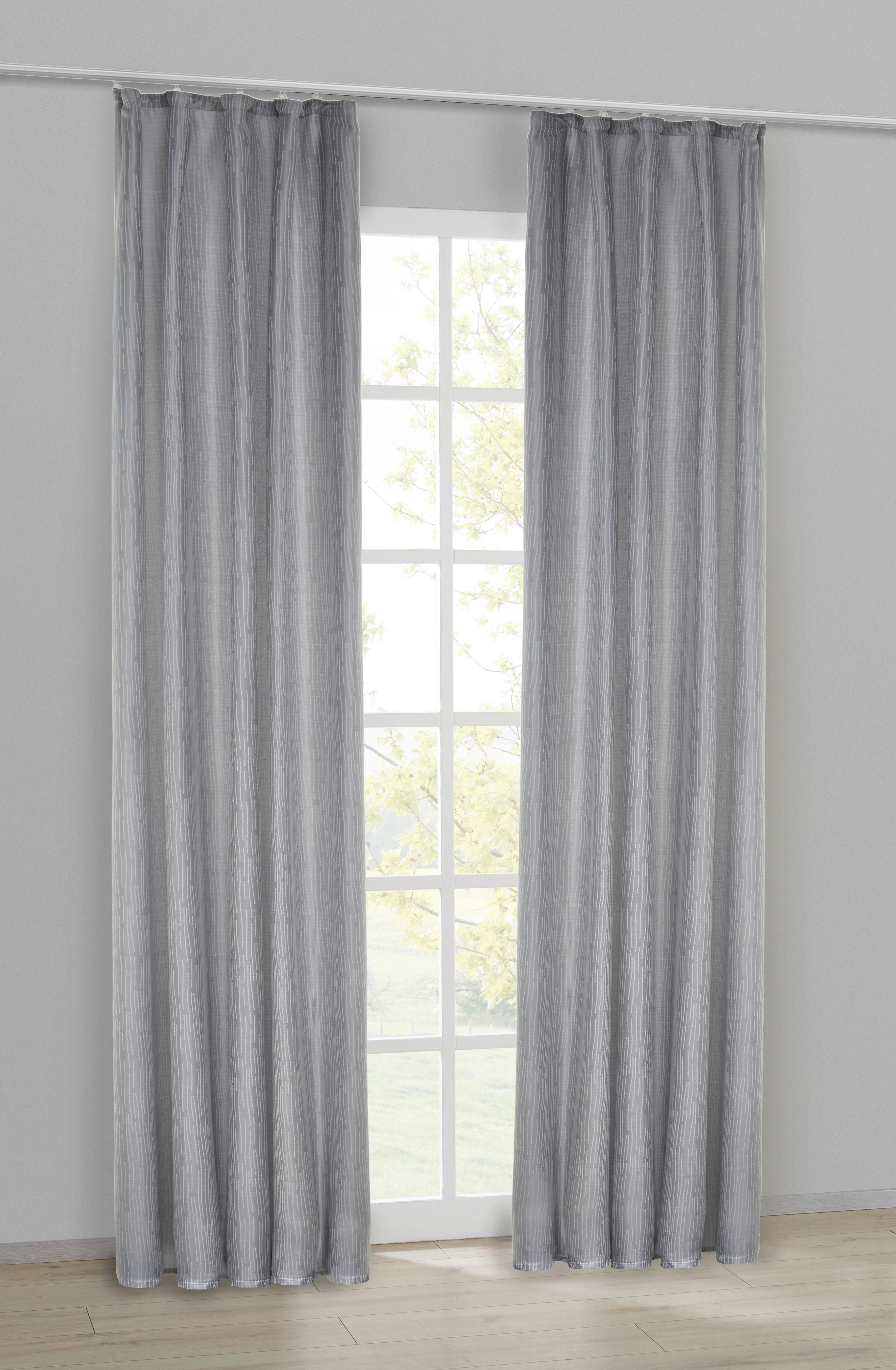 Dekovorhang Tessin silber B/L: ca. 140x245 cm Tessin - silber (140,00/245,00cm) - silver edition