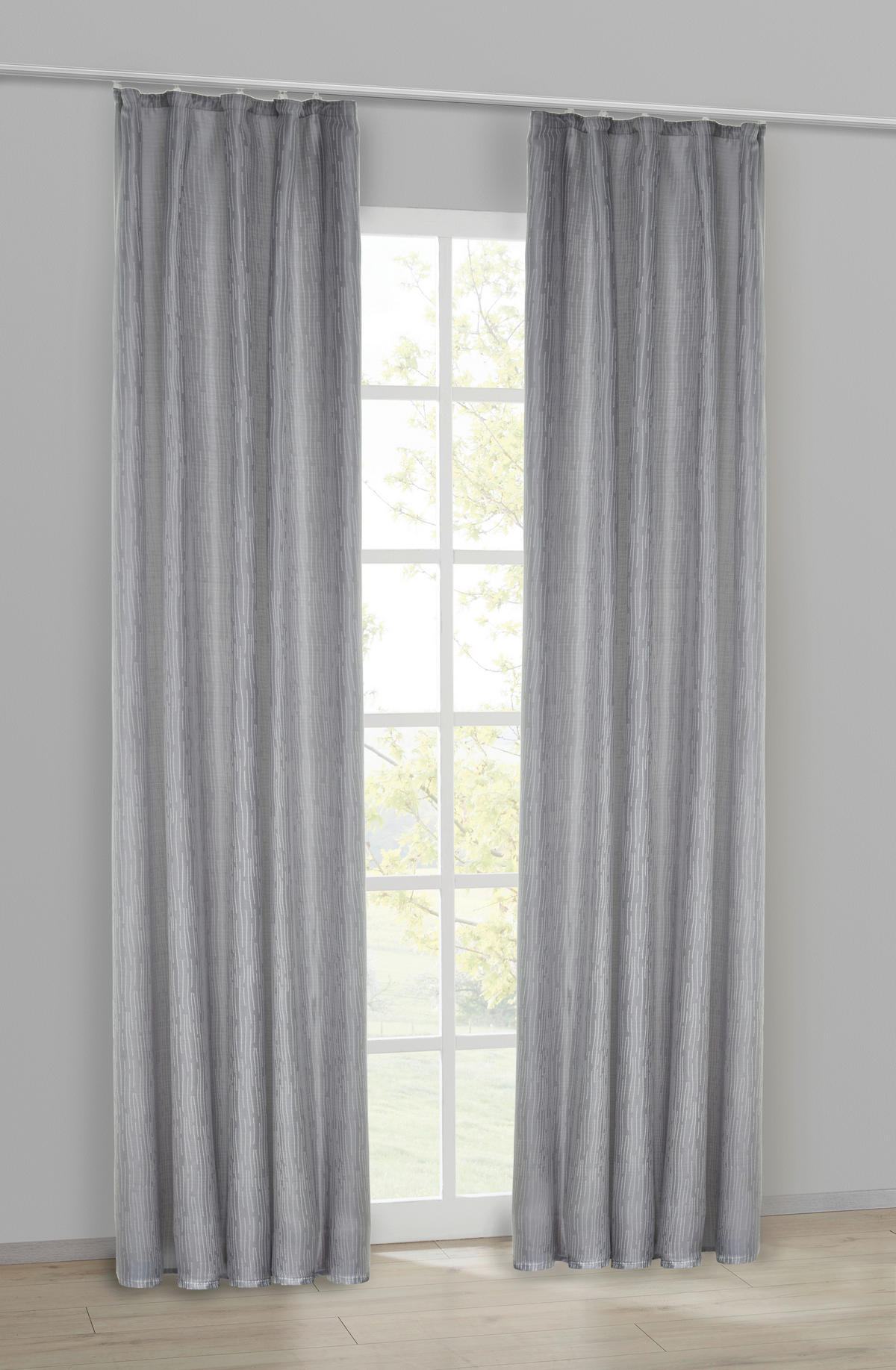 Dekovorhang Tessin silber B/L: ca. 140x245 cm Tessin - silber (140,00/245,00cm) - silver edition