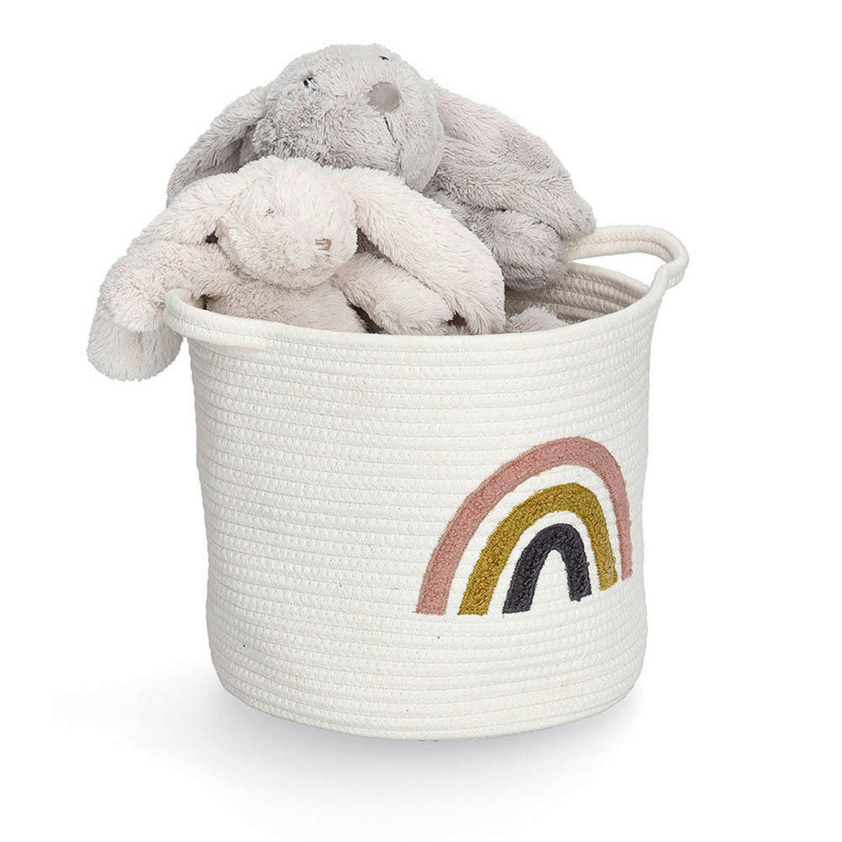 Zeller Korb Rainbow multicolor Baumwolle B/H/L: ca. 32x28x32 cm Rainbow - multicolor (32,00/32,00/28,00cm) - Zeller