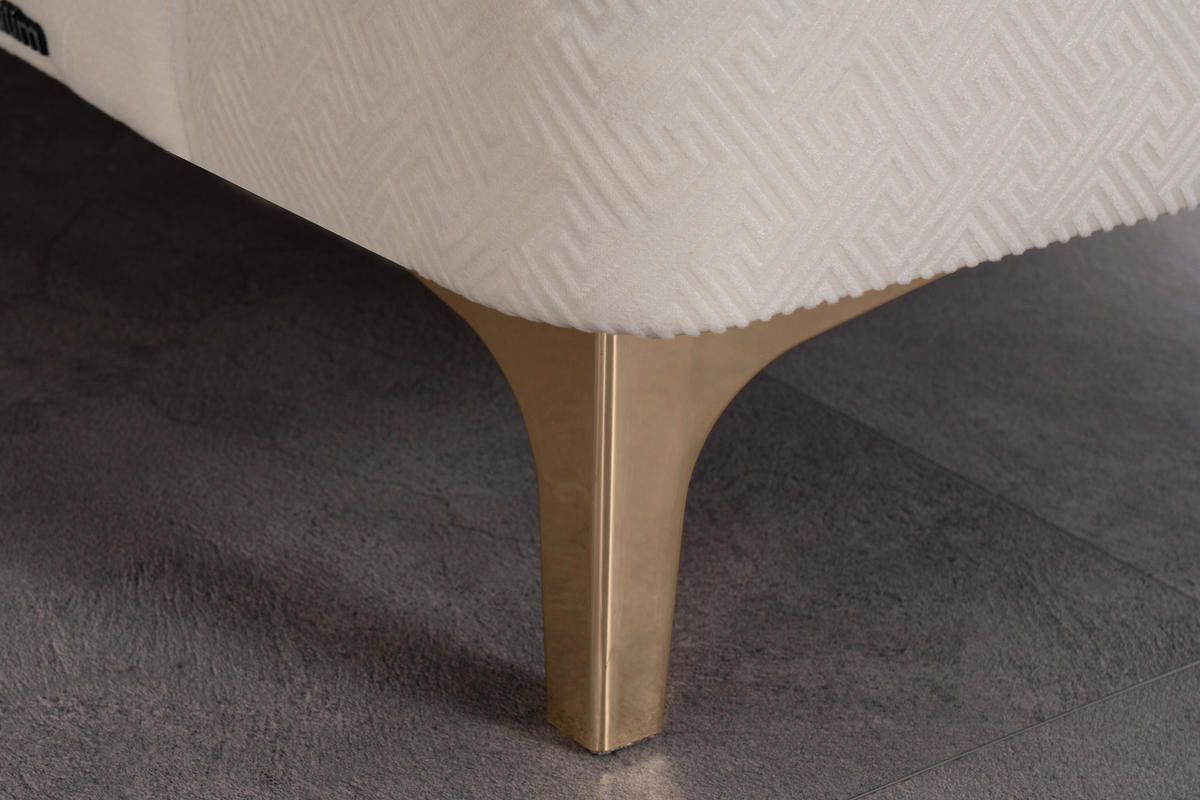 Sofa 3-2-1 Salda beige Microfaser Salda - gold/beige