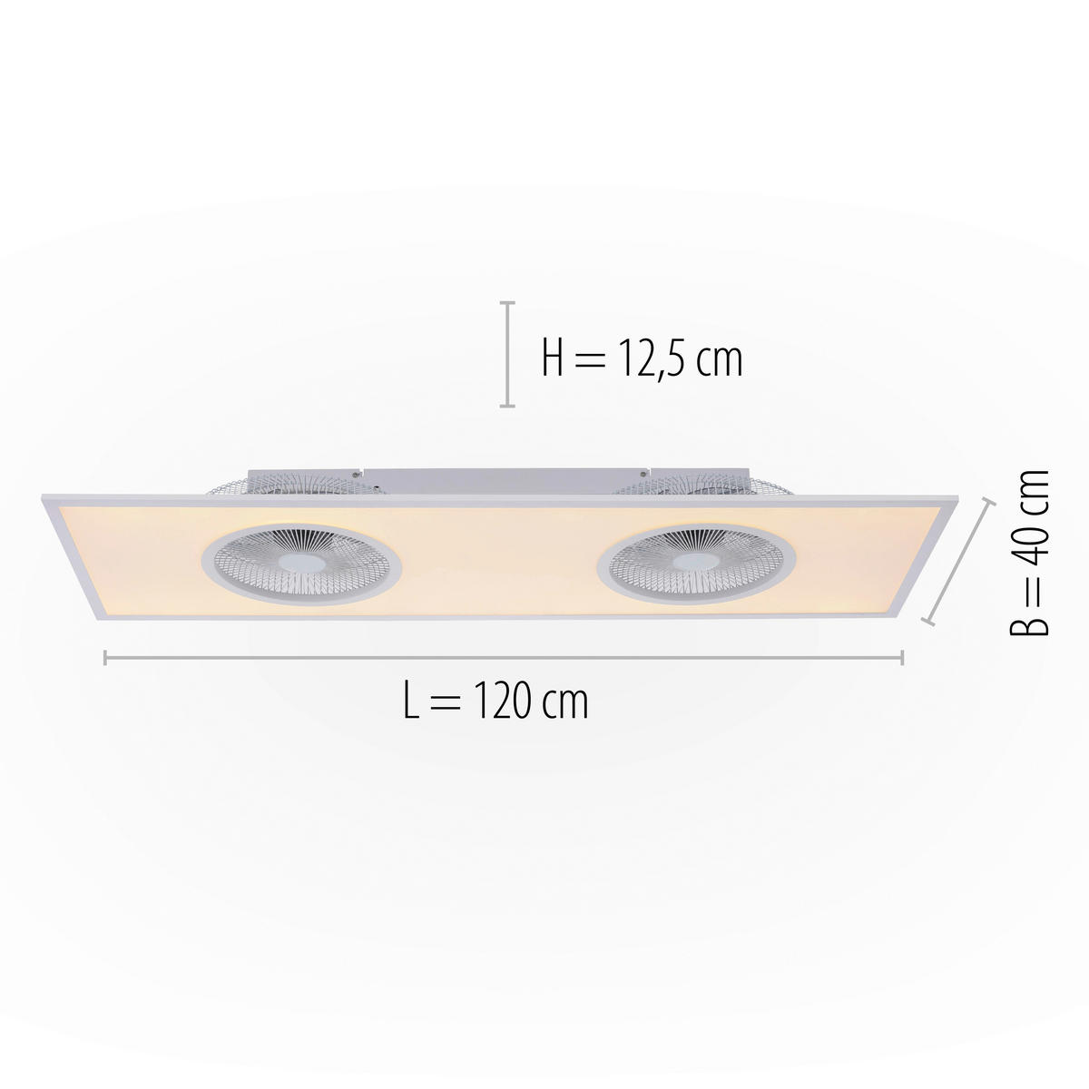 Just Light LED-Deckenleuchte FLAT-AIR 14643-16 weiß Kunststoff B/H/T: ca. 40x12,5x120 cm 1 Brennstellen FLAT-AIR - weiß (40,00/12,50/120,00cm) - Just Light