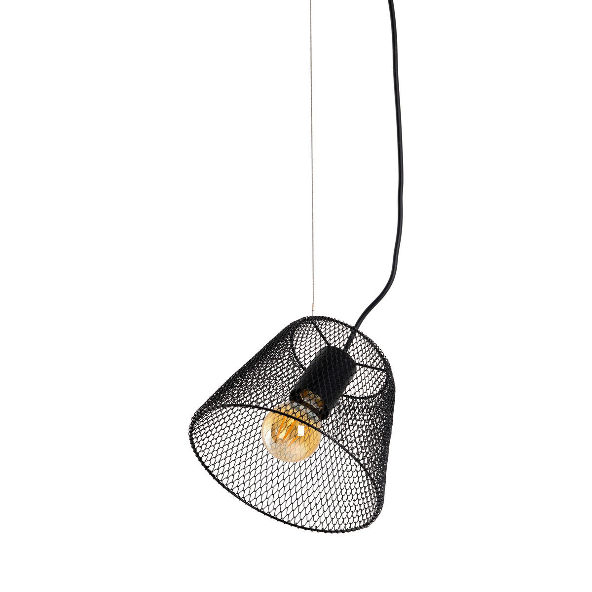 Näve Leuchten Pendelleuchte 6112122 schwarz Metall Kunststoff B/H/T: ca. 20x120x20 cm E27 1 Brennstellen Korie - schwarz (20,00/120,00/20,00cm) - Näve Leuchten