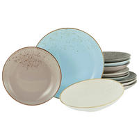 CreaTable Tafelservice Nature Collection Scandic bunt Steinzeug 12 tlg. Nature Collection Scandic - bunt - CreaTable