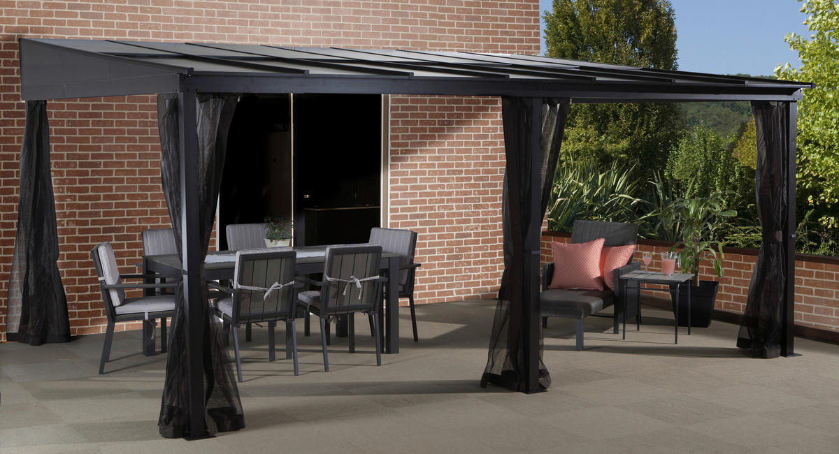 Sojag Terrassenüberdachung St. Barth anthrazit Aluminium B/H/T: ca. 484x240x363 cm St. Barth - anthrazit (484,00/240,00/363,00cm) - Sojag