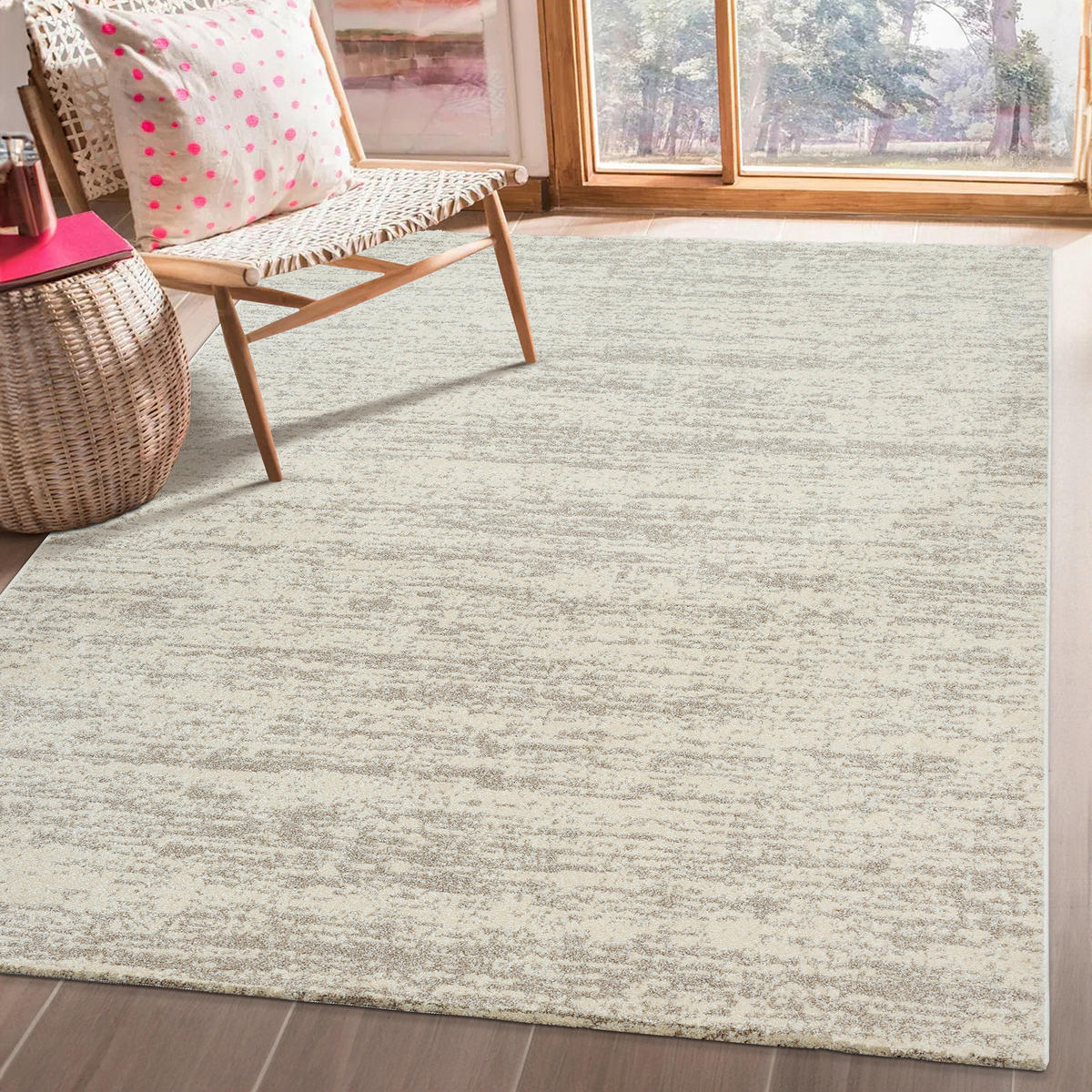 Sanat Kurzflorteppich OSLO creme B/L: ca. 160x230 cm OSLO - creme (160,00/230,00cm) - Sanat