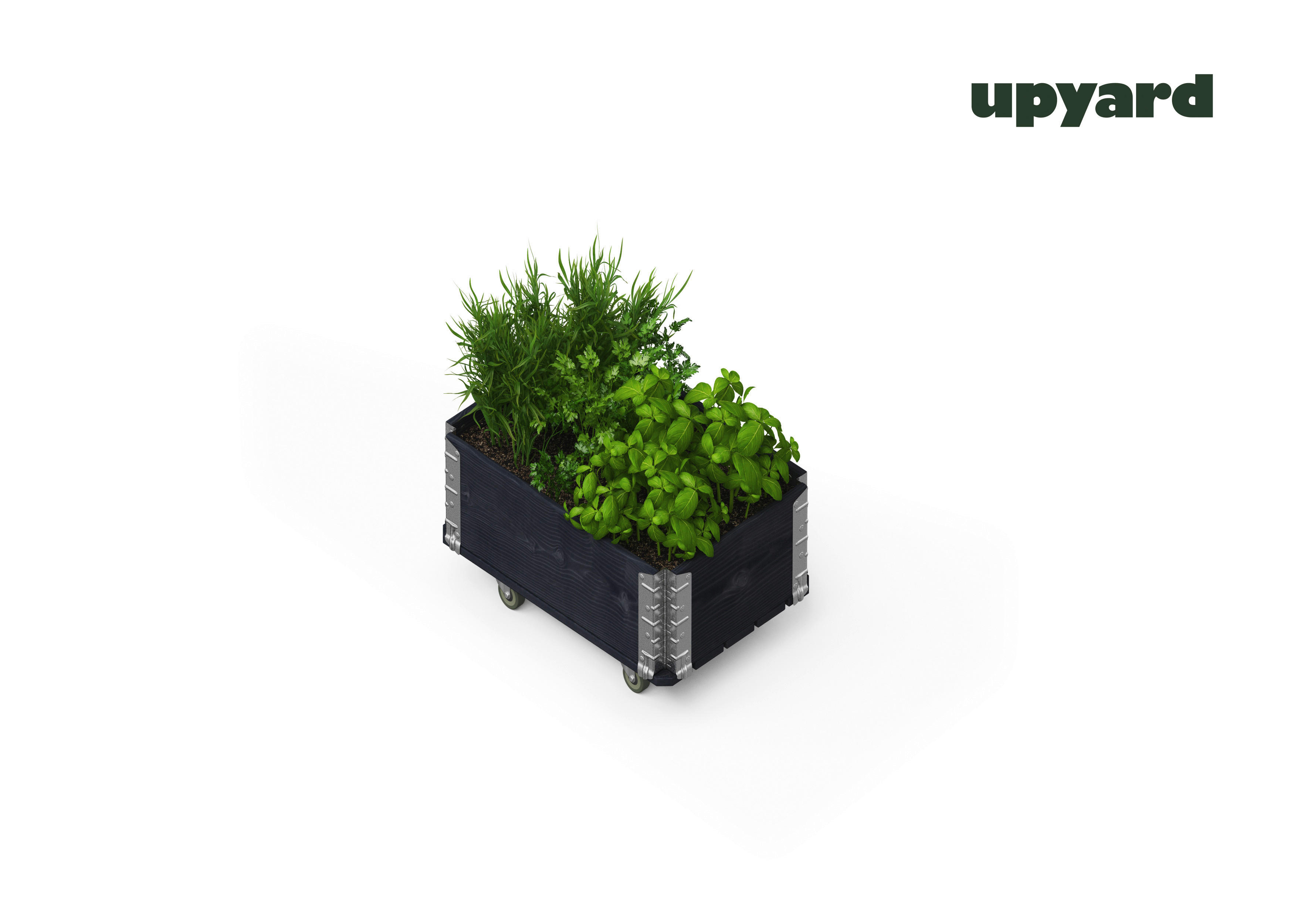 UPYARD Kräuterkasten INDUSTRIAL schwarz Holz B/L: ca. 40x60 cm INDUSTRIAL - schwarz (40,00/60,00cm) - UPYARD