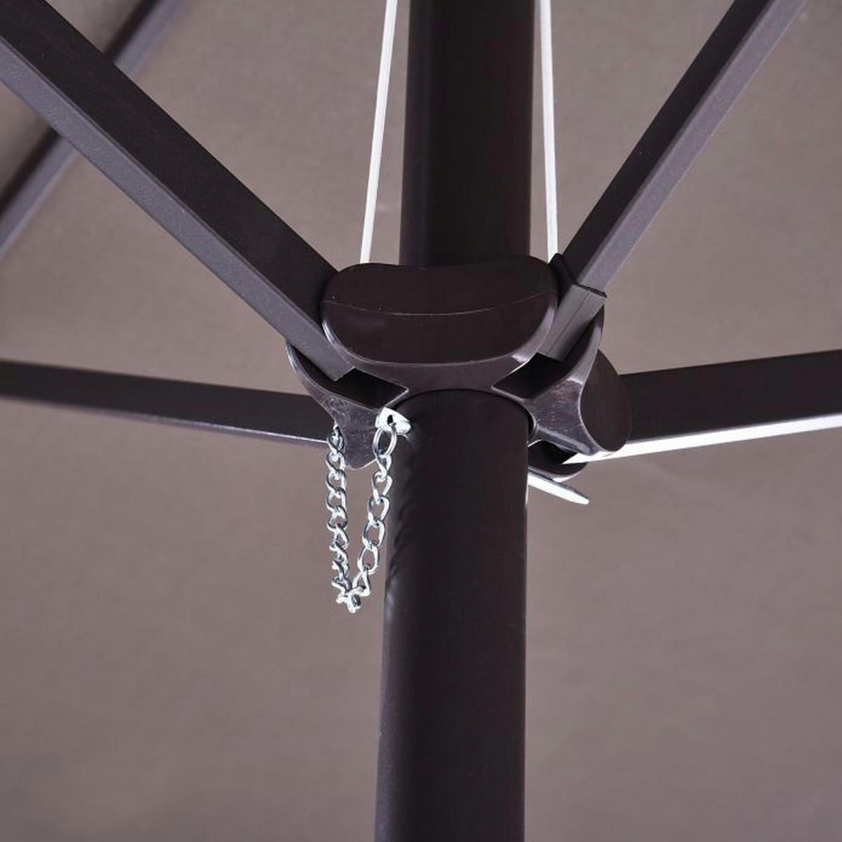 Outsunny Marktschirm grau Metall B/H/L: ca. 270x240x460 cm Marktschirm - grau (460,00/270,00/240,00cm) - Outsunny